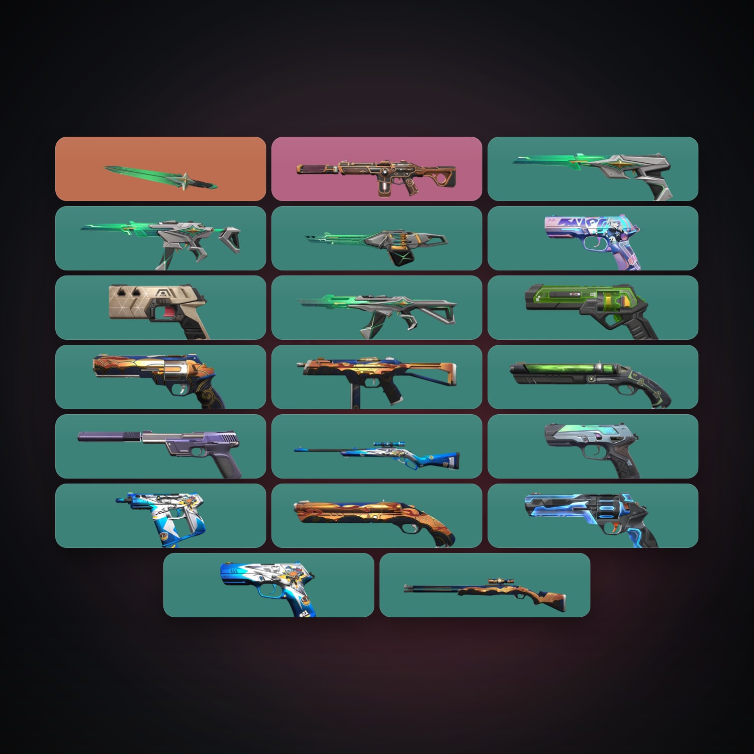 AP Ascendant 2 locker — 1 knives, 21 skins, lvl 161 — HabibiAccounts