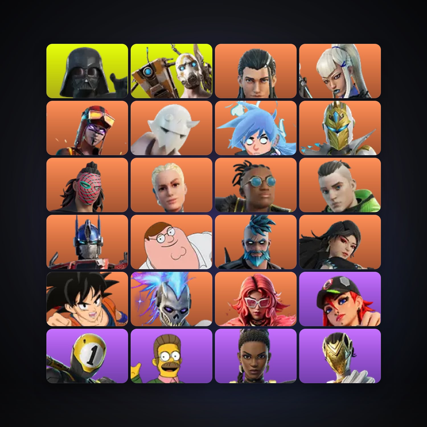 Fortnite locker — 134 skins — 500 V-Bucks — lvl 3203 — HabibiAccounts