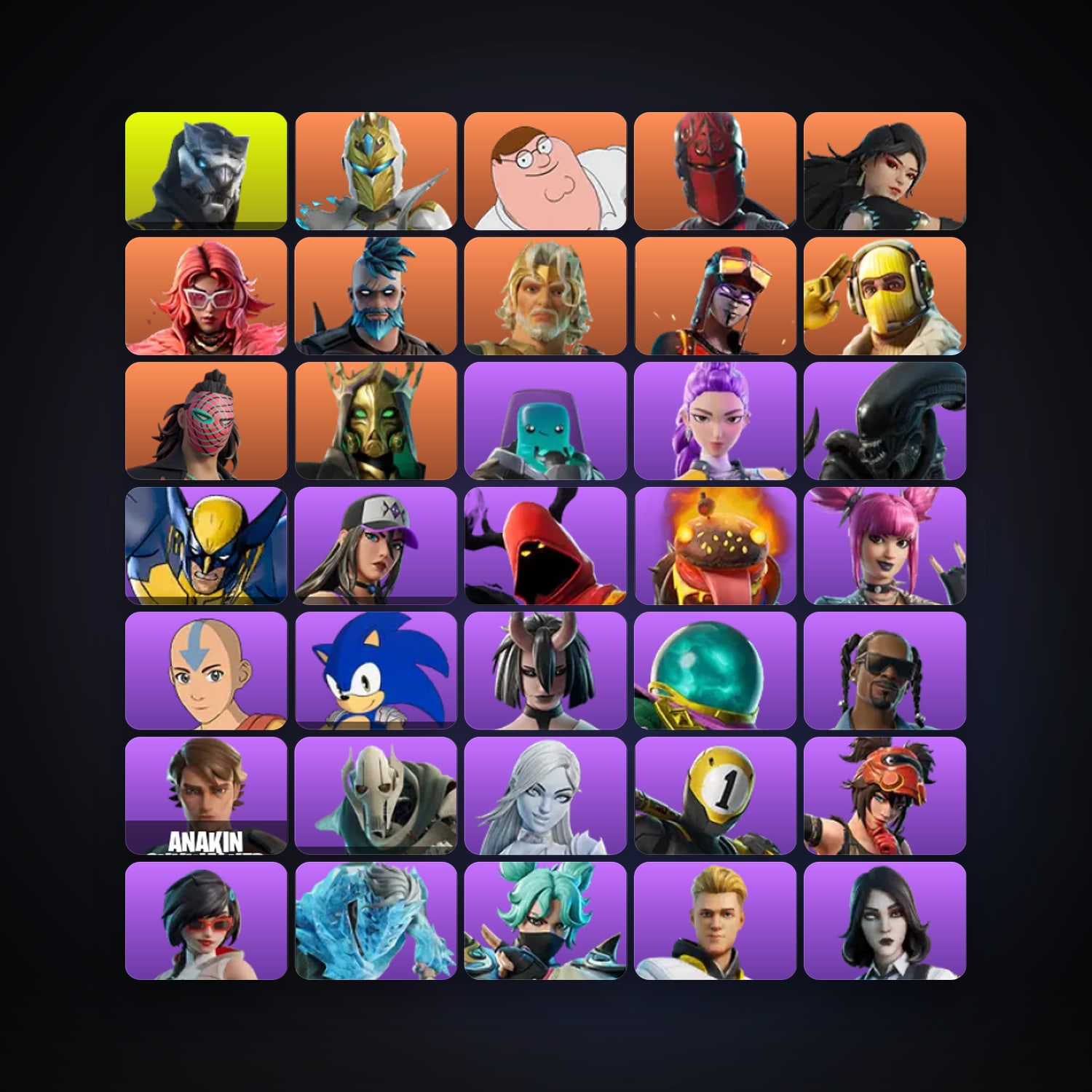 Spectra Knight — Peter Griffin — 307 skins — 800 V-Bucks — lvl 3197 — HabibiAccounts