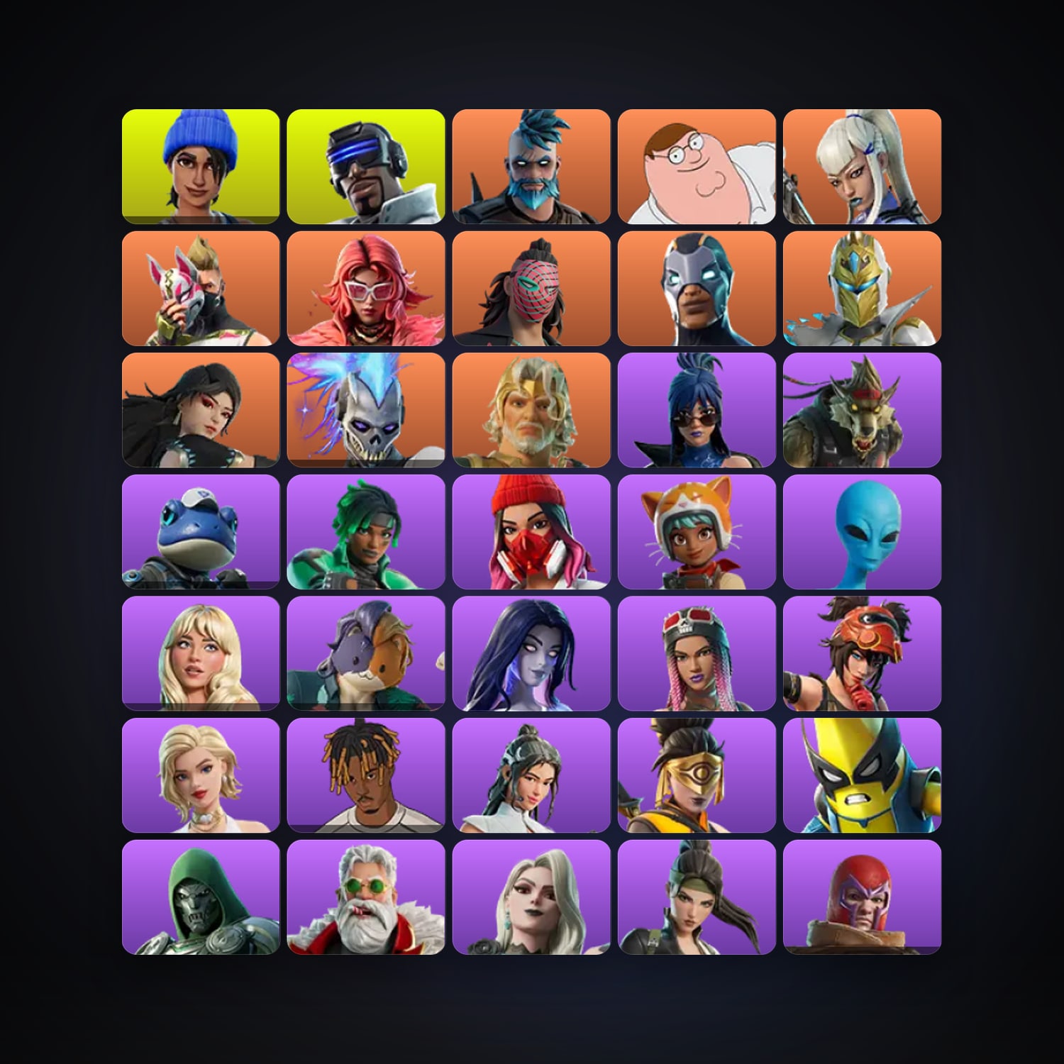 Omegarok — Peter Griffin — 201 skins — 900 V-Bucks — lvl 1941 — HabibiAccounts