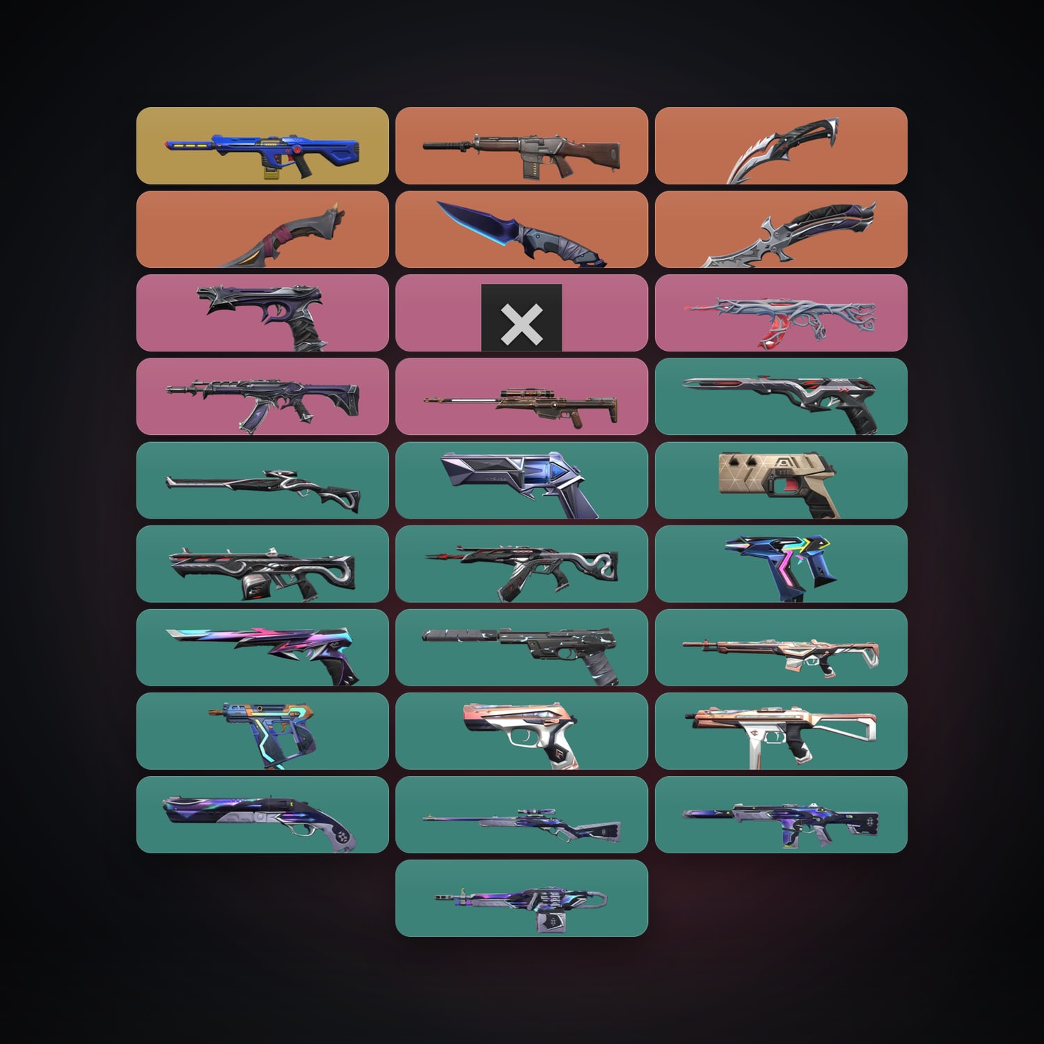 EU Gold 1 locker — 4 knives, 28 skins, lvl 144 — HabibiAccounts