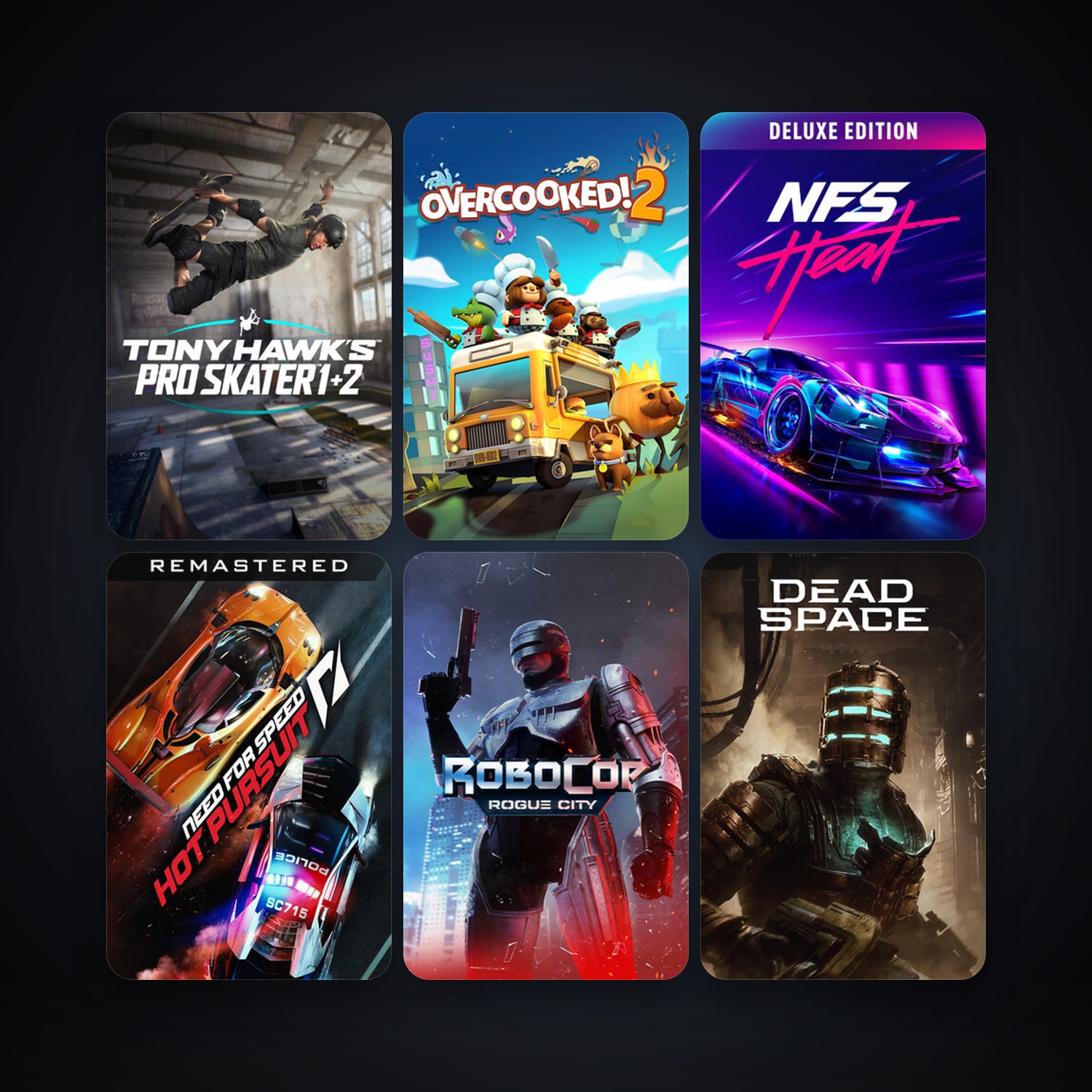 Overcooked! 2 + Need for Speed Heat, 9 games, clean — HabibiAccounts