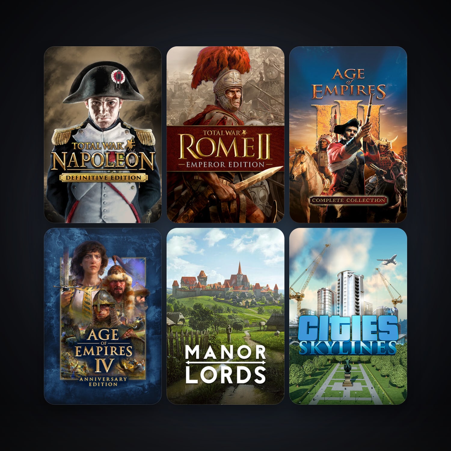 Total War: NAPOLEON - Definitive Edition + Age of Empires III, 8 games, clean — HabibiAccounts
