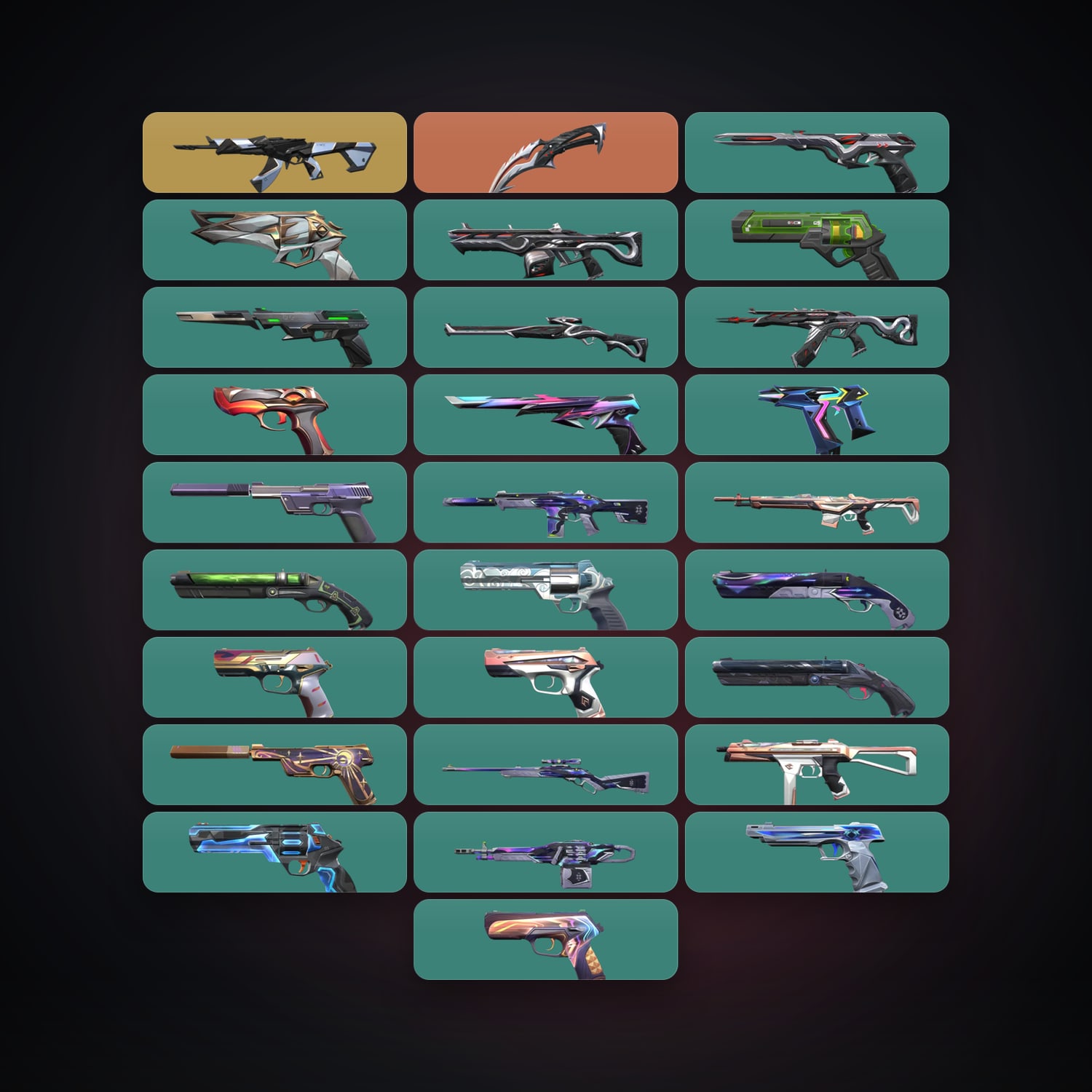 LA Ascendant 2 locker — 1 knives, 28 skins, lvl 296 — HabibiAccounts