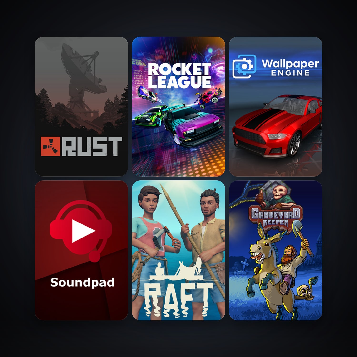 Rust + Rocket League, 136 games, Steam 11, clean — HabibiAccounts