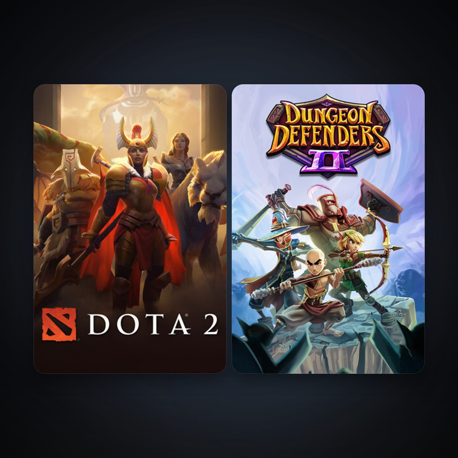 Dota 2 + Dungeon Defenders II, 3 games, clean — HabibiAccounts