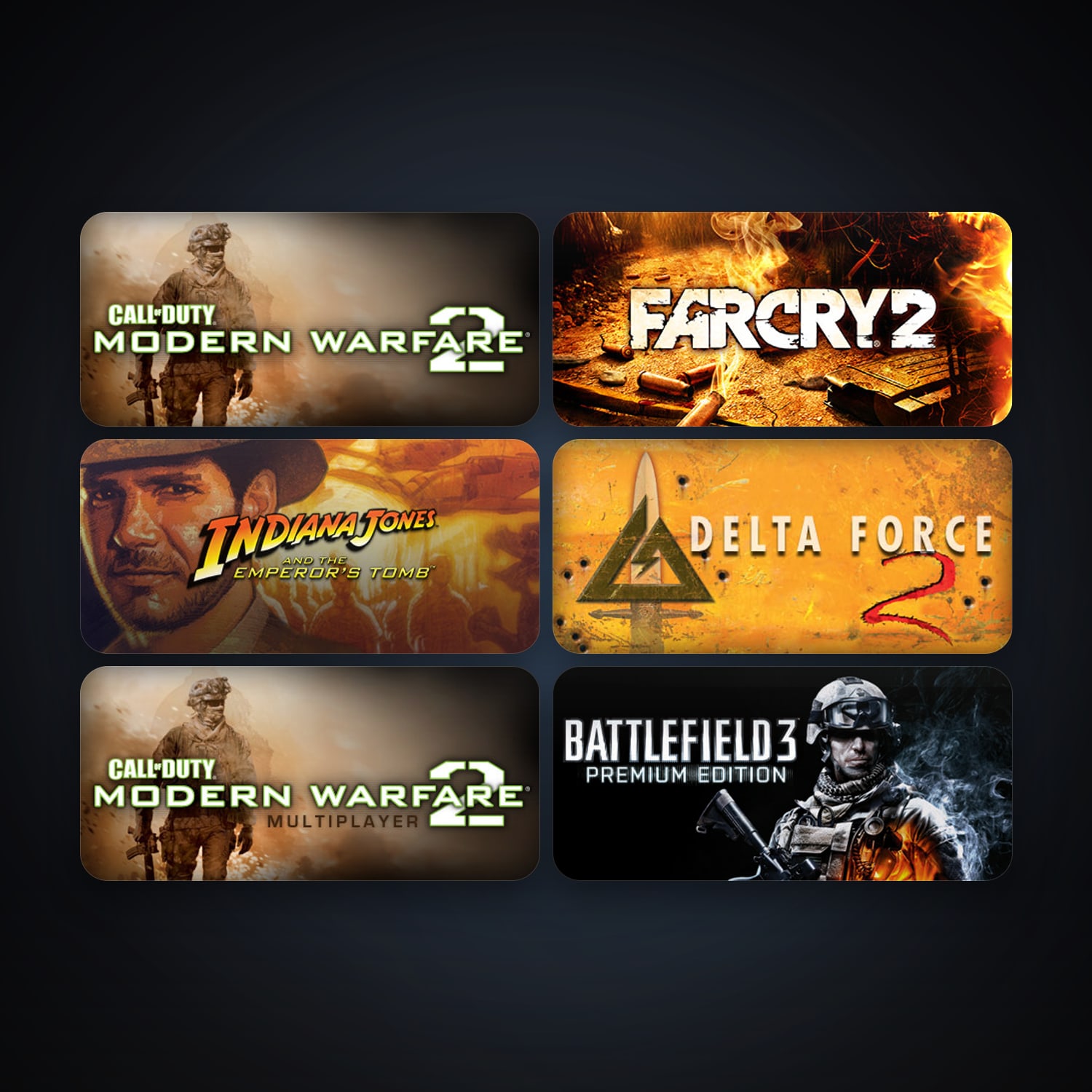 Call of Duty: Modern Warfare 2 (2009) + Call of Duty: Modern Warfare 2 - Multiplayer (2009), 6 games, clean — HabibiAccounts