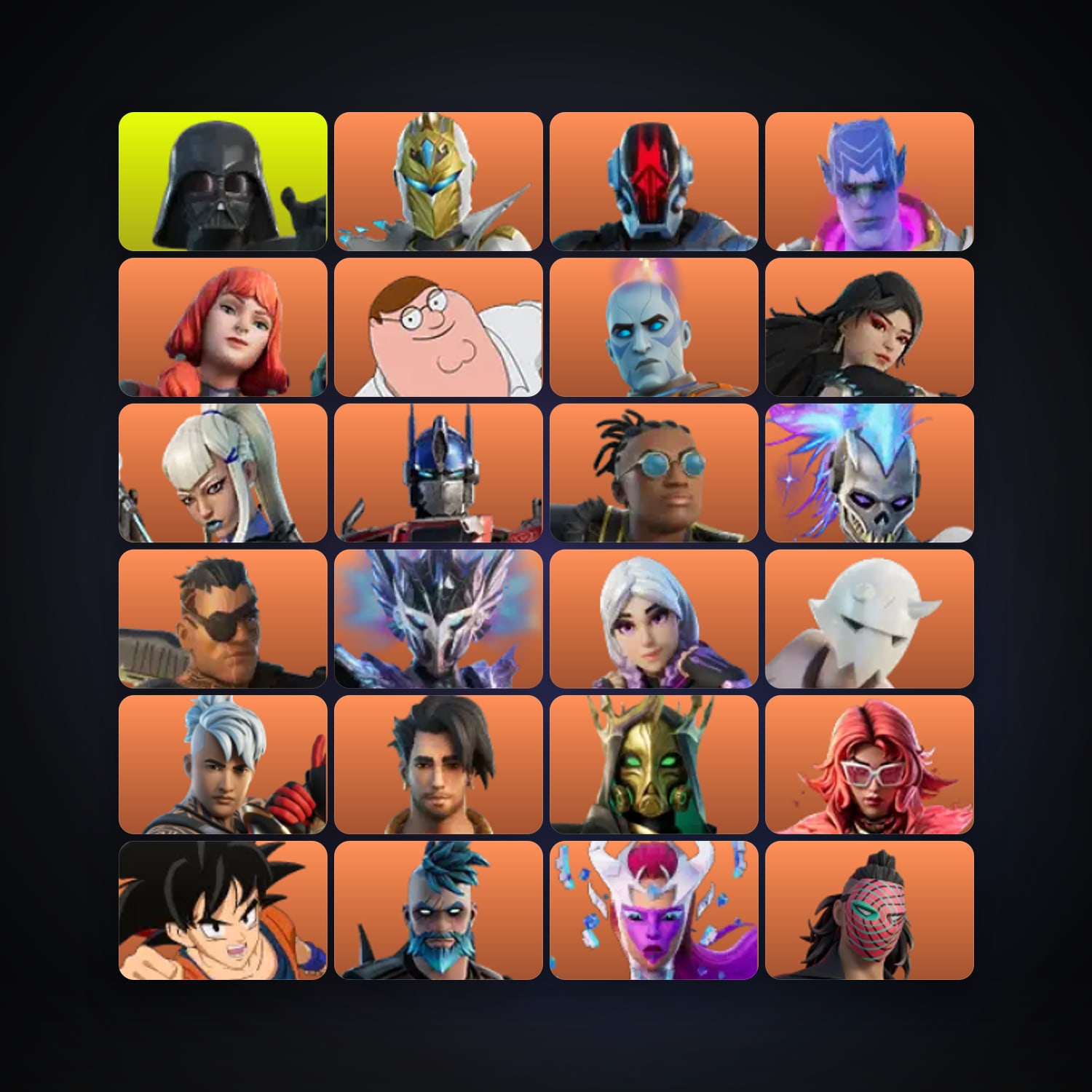 Fortnite locker — 162 skins — 1.2K V-Bucks — lvl 3312 — HabibiAccounts