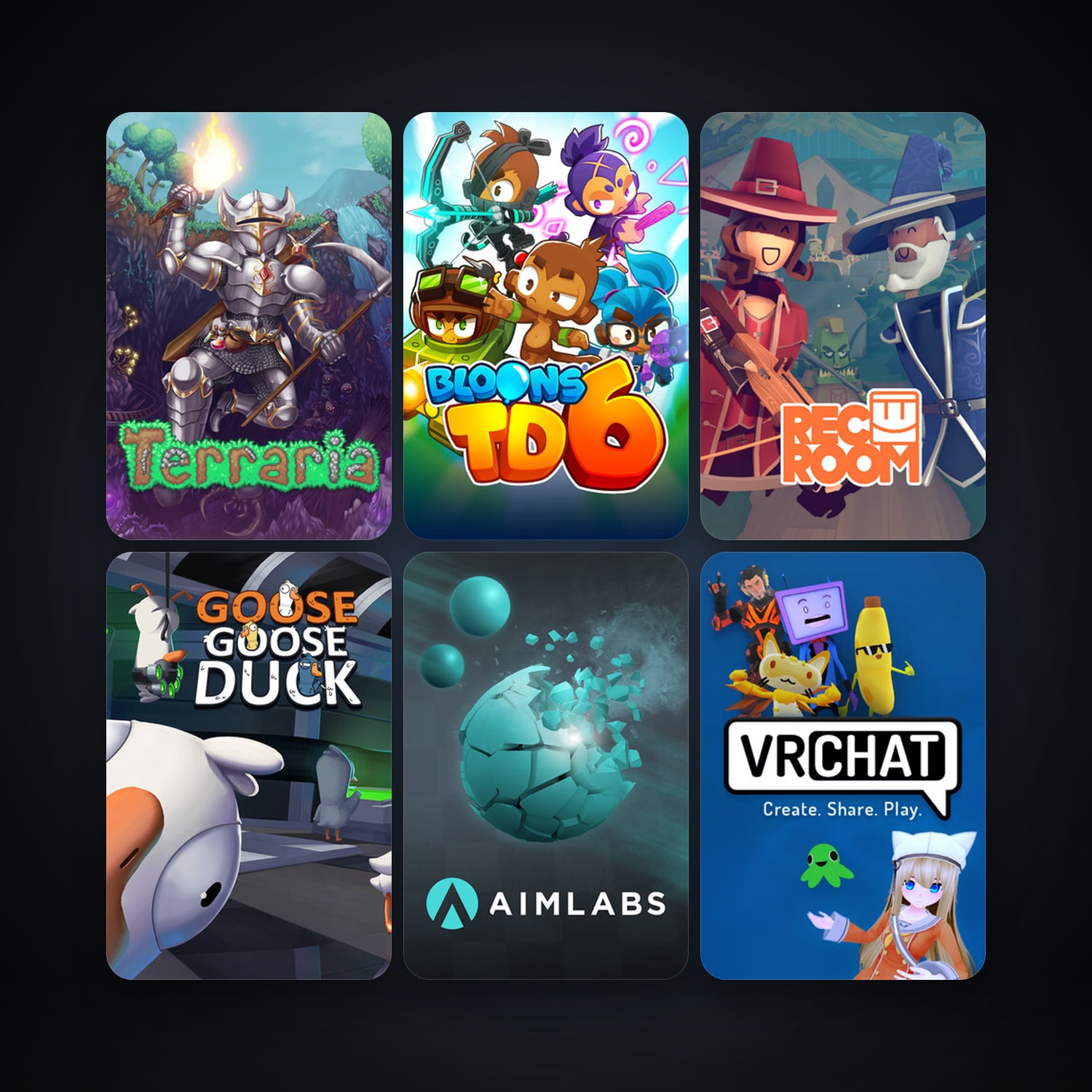 Terraria + VRChat, 13 games, clean — HabibiAccounts