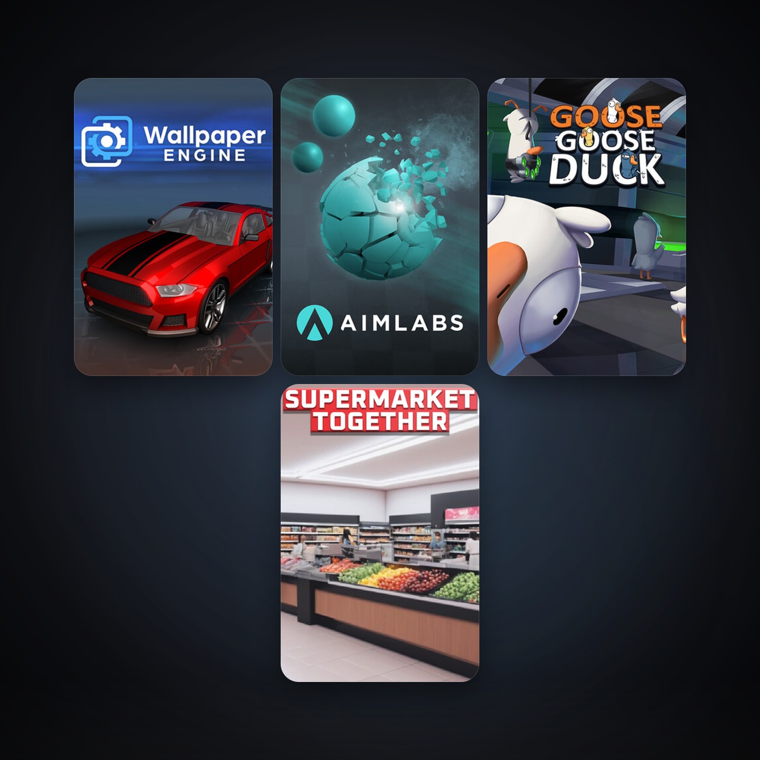 Wallpaper Engine + Aimlabs, 9 games, clean — HabibiAccounts