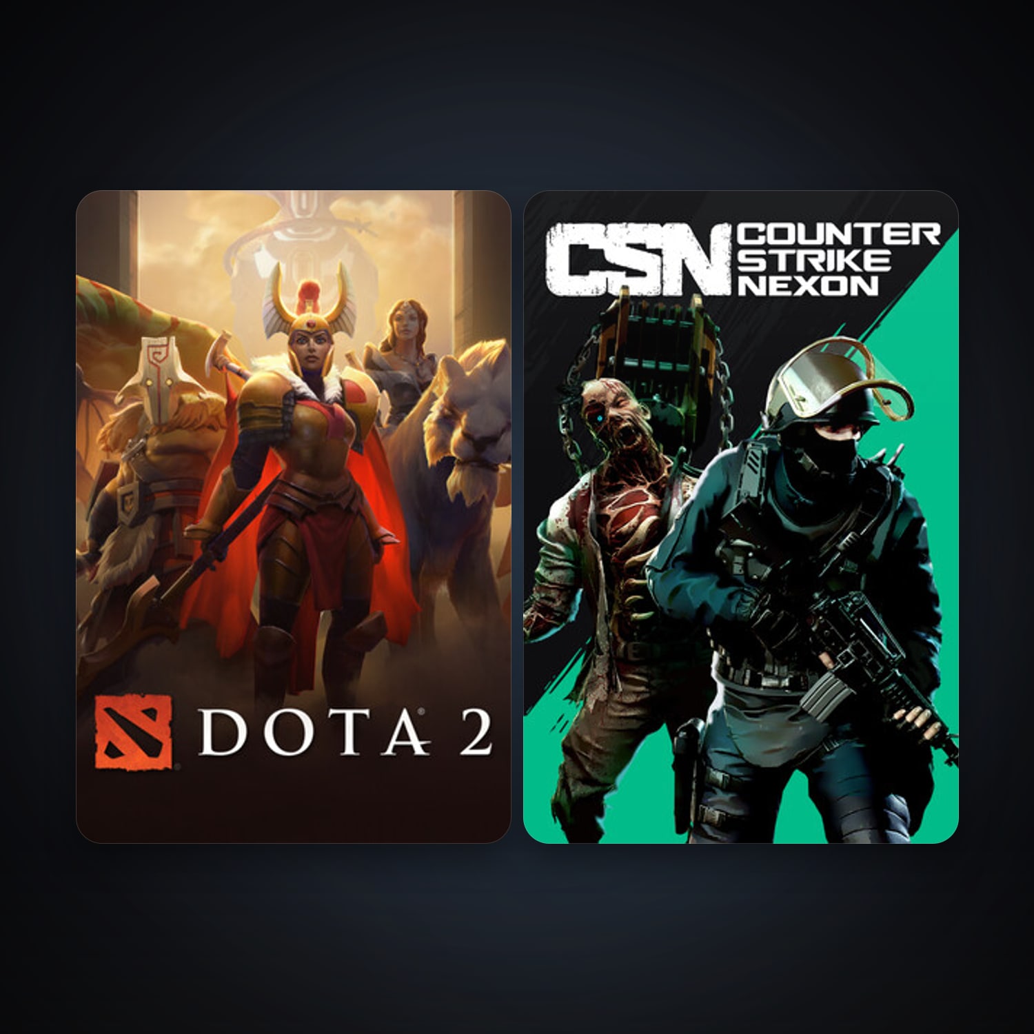 Dota 2 + Counter-Strike Nexon: Studio, 2 games, clean — HabibiAccounts