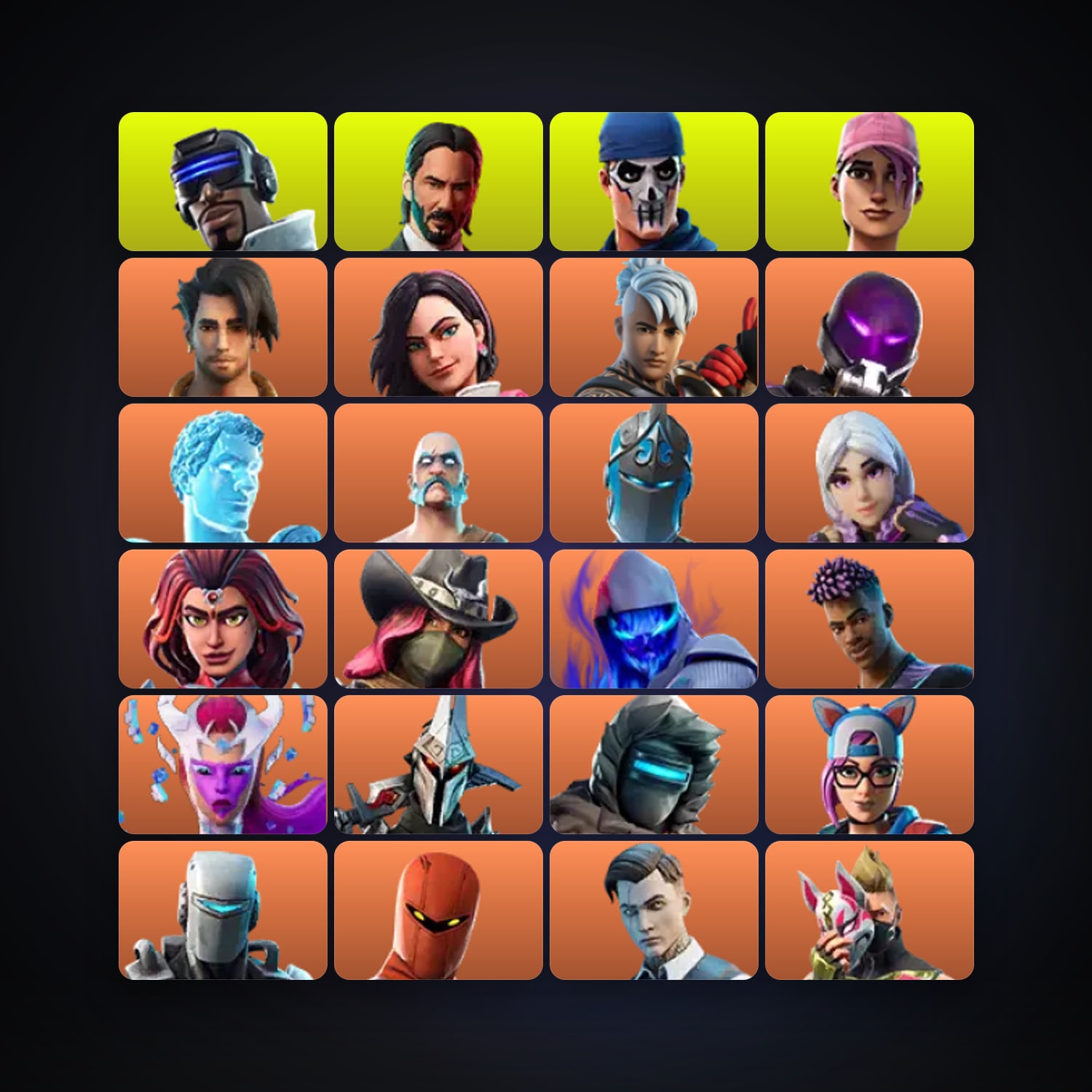هالحساب فورتنايت Raz وRox، اللوكر مليان 161 سكن، 750 فيبوكس، لفل 2665، 316 فوز — HabibiAccounts