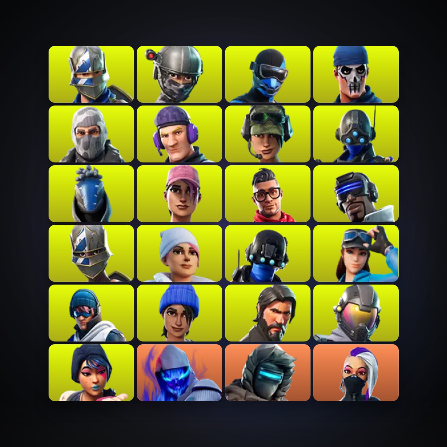 Fortnite locker — 221 skins — 250 V-Bucks — lvl 3316 — HabibiAccounts