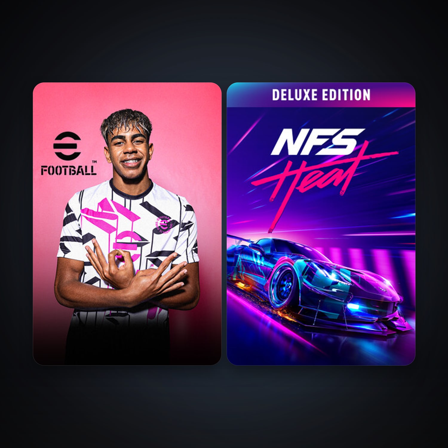 Need for Speed Heat + eFootball 2024, 5 games, clean — HabibiAccounts