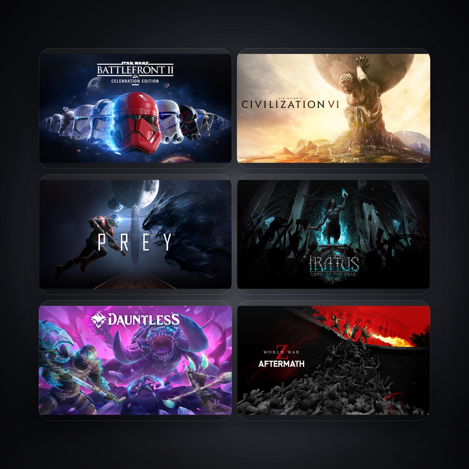 هالحساب إبك فيه STAR WARS Battlefront II: Celebration Edition وSid Meier's Civilization VI، RU، 132 ألعاب — HabibiAccounts