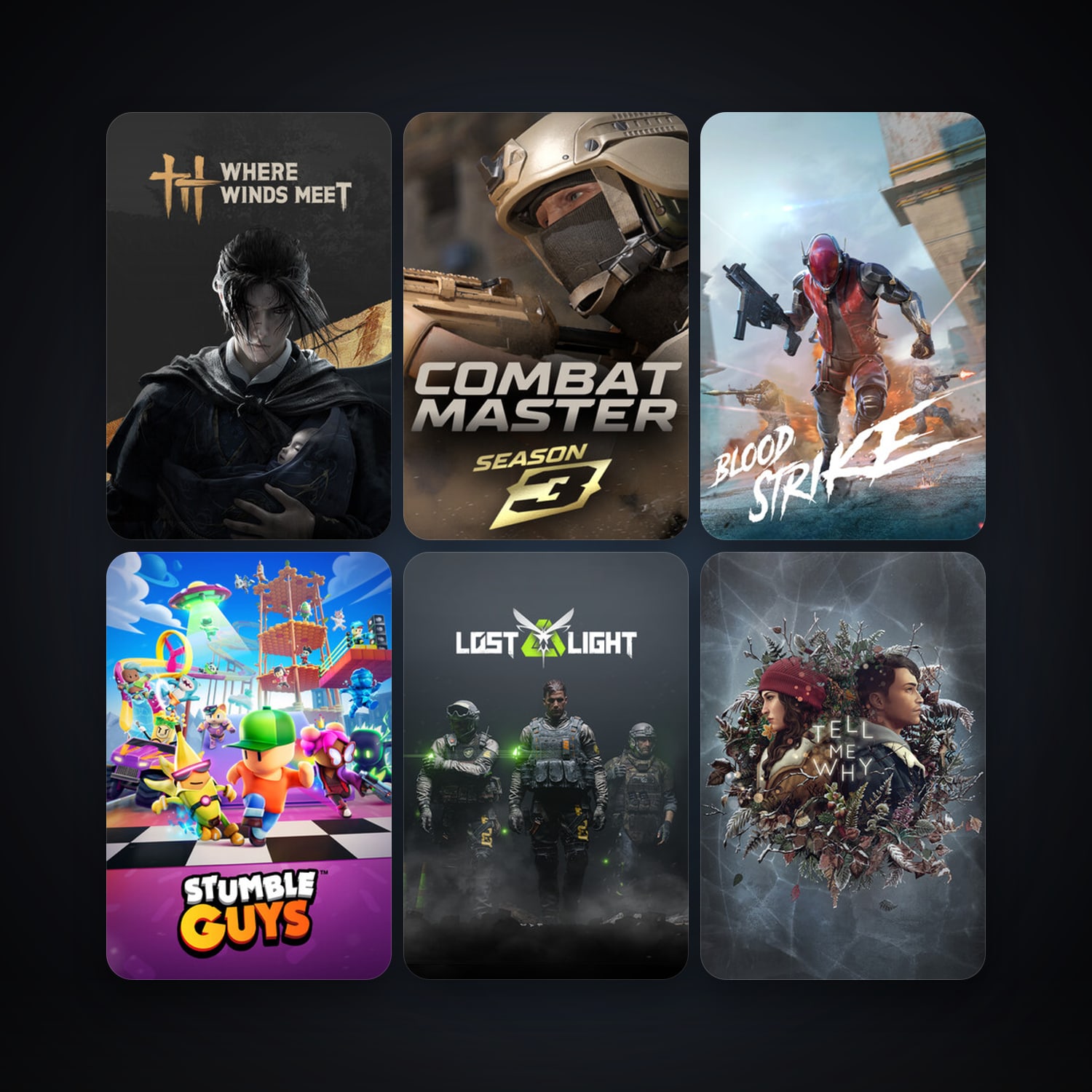 Tell Me Why + Stumble Guys, 12 games, clean — HabibiAccounts