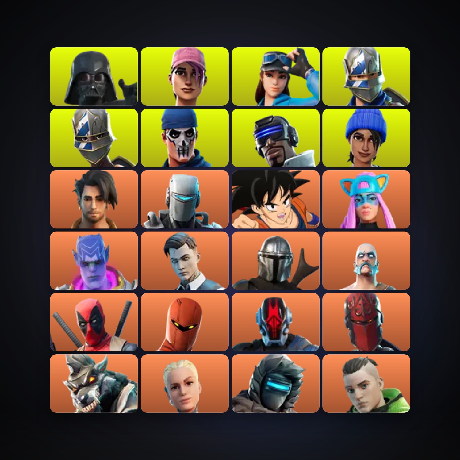 Fortnite locker — 155 skins — 650 V-Bucks — lvl 2800 — HabibiAccounts