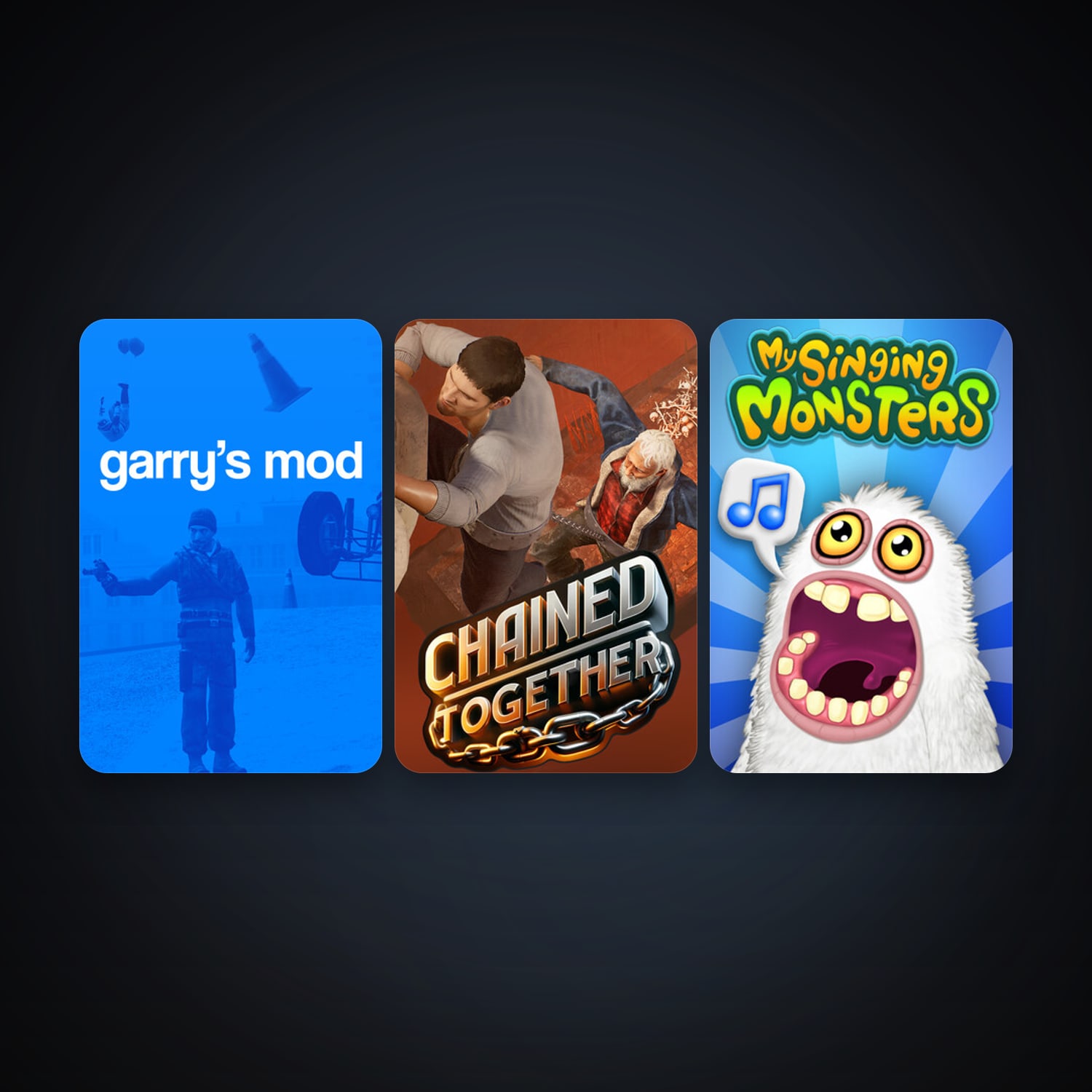 Garry's Mod + My Singing Monsters, 5 games, clean — HabibiAccounts