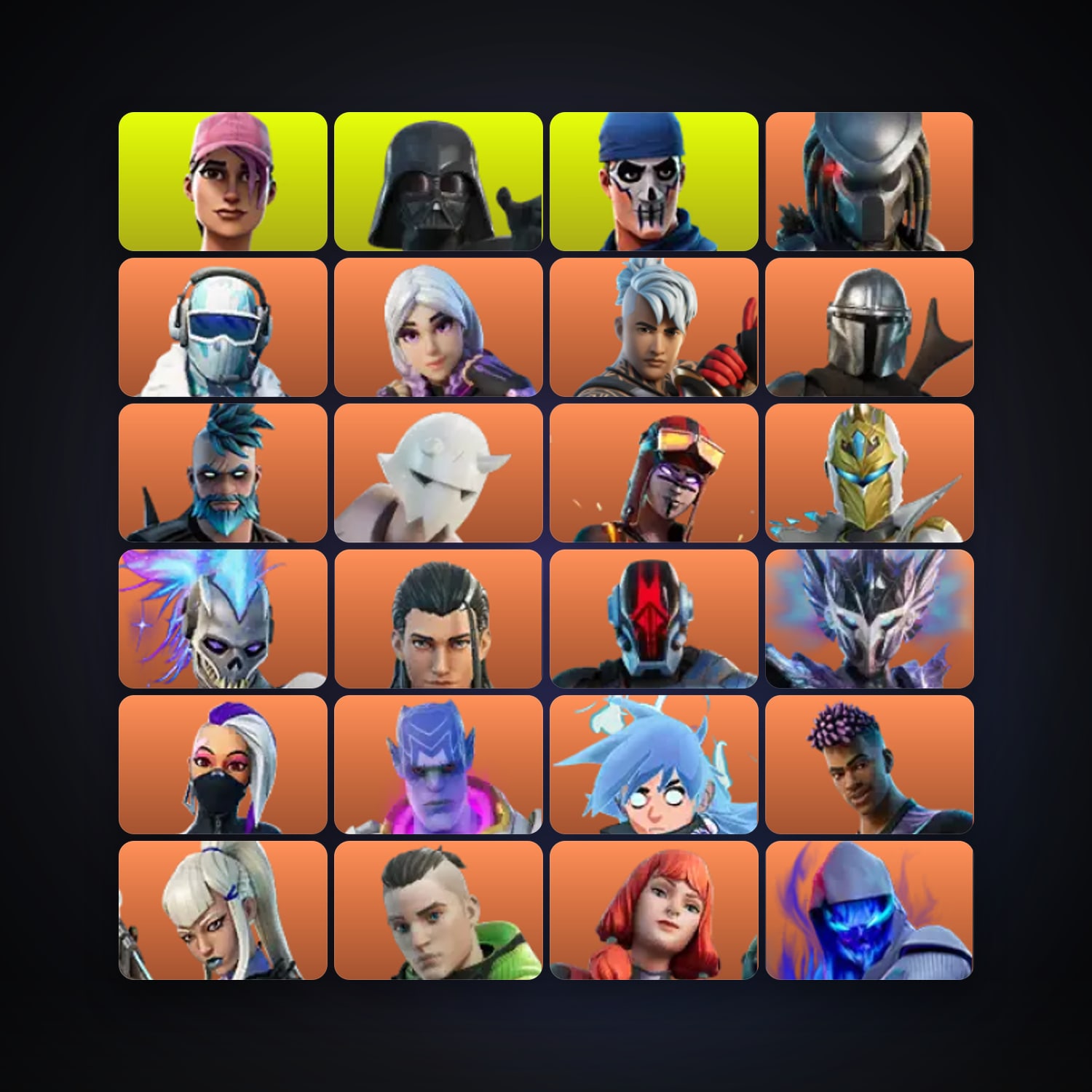 Fortnite locker — 253 skins — 600 V-Bucks — lvl 5244 — HabibiAccounts