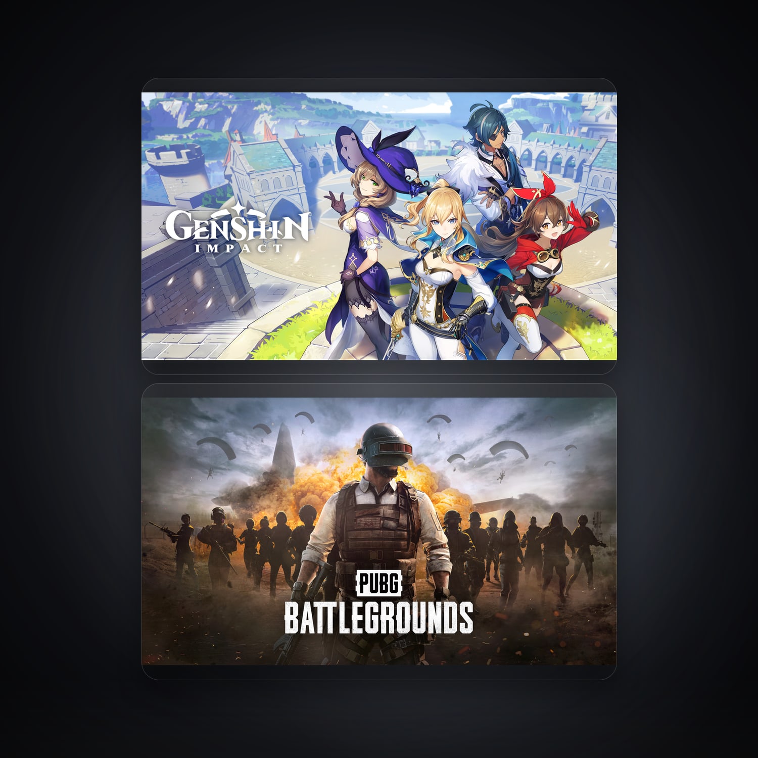 Epic Genshin Impact + PUBG: BATTLEGROUNDS — BD — HabibiAccounts