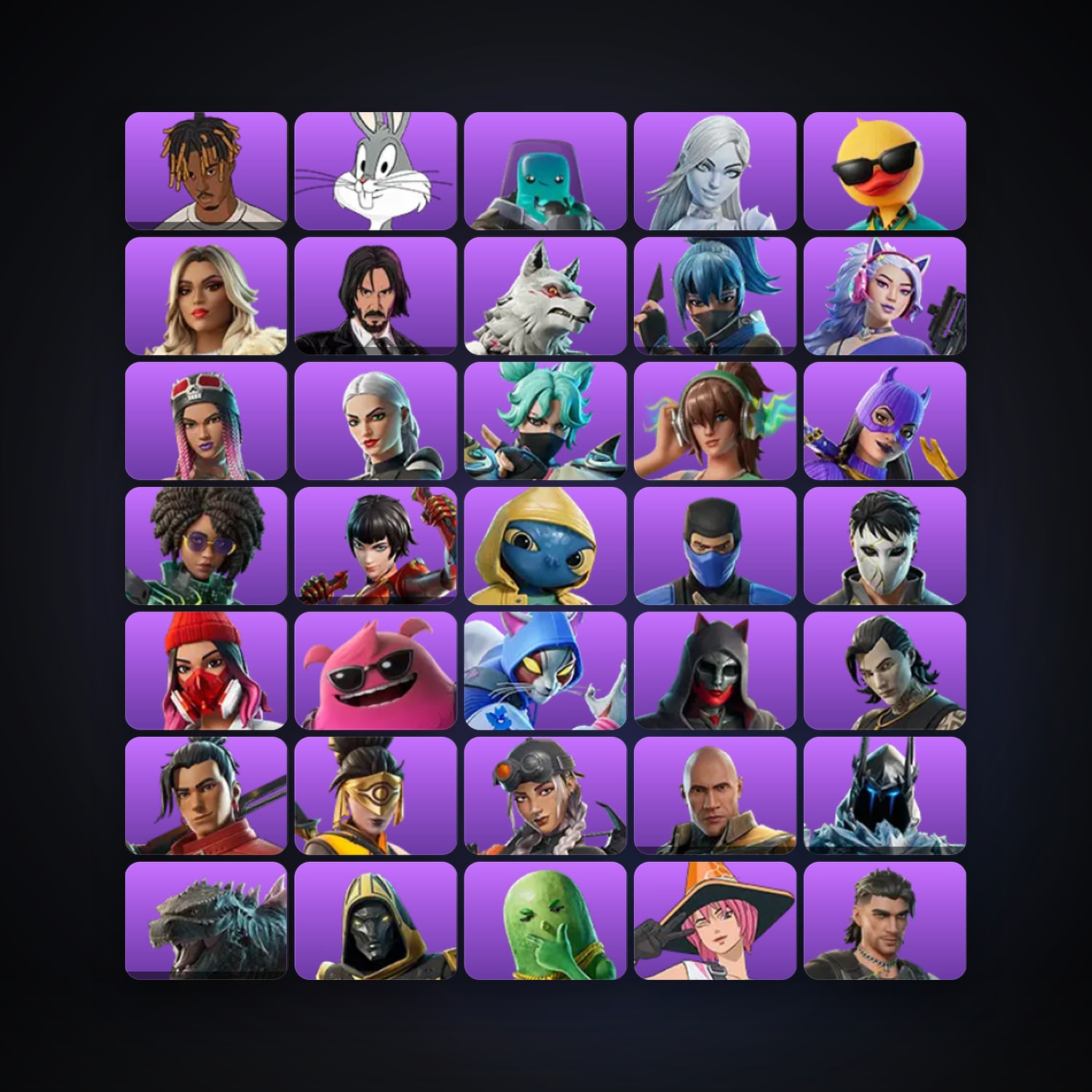 Fortnite locker — 39 skins — 150 V-Bucks — lvl 984 — HabibiAccounts