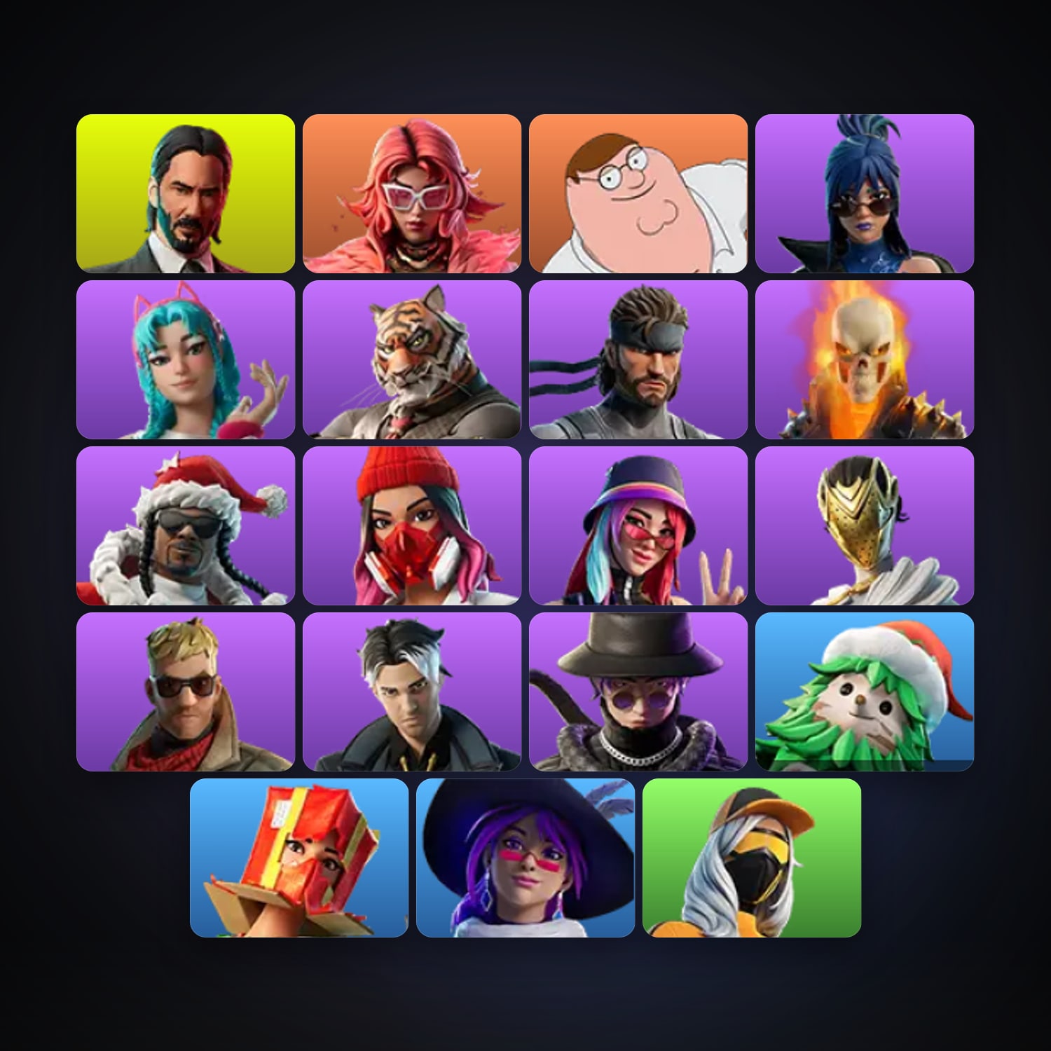 Valeria — Peter Griffin — 19 skins — 200 V-Bucks — lvl 307 — HabibiAccounts