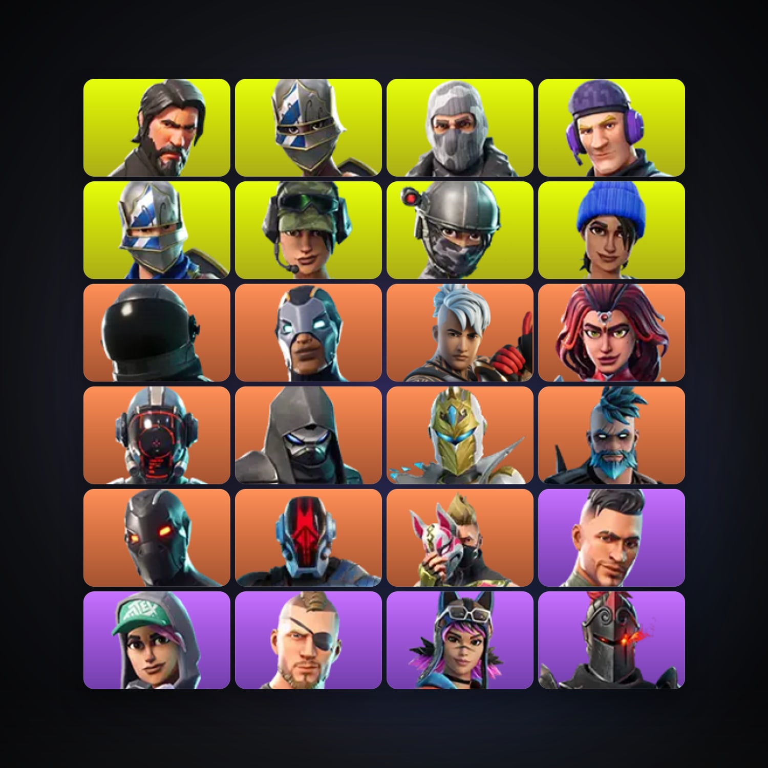 هالحساب فورتنايت Dark Voyager وCarbide، لوكر 48 سكن، 400 فيبوكس، لفل 1047، 122 فوز — HabibiAccounts
