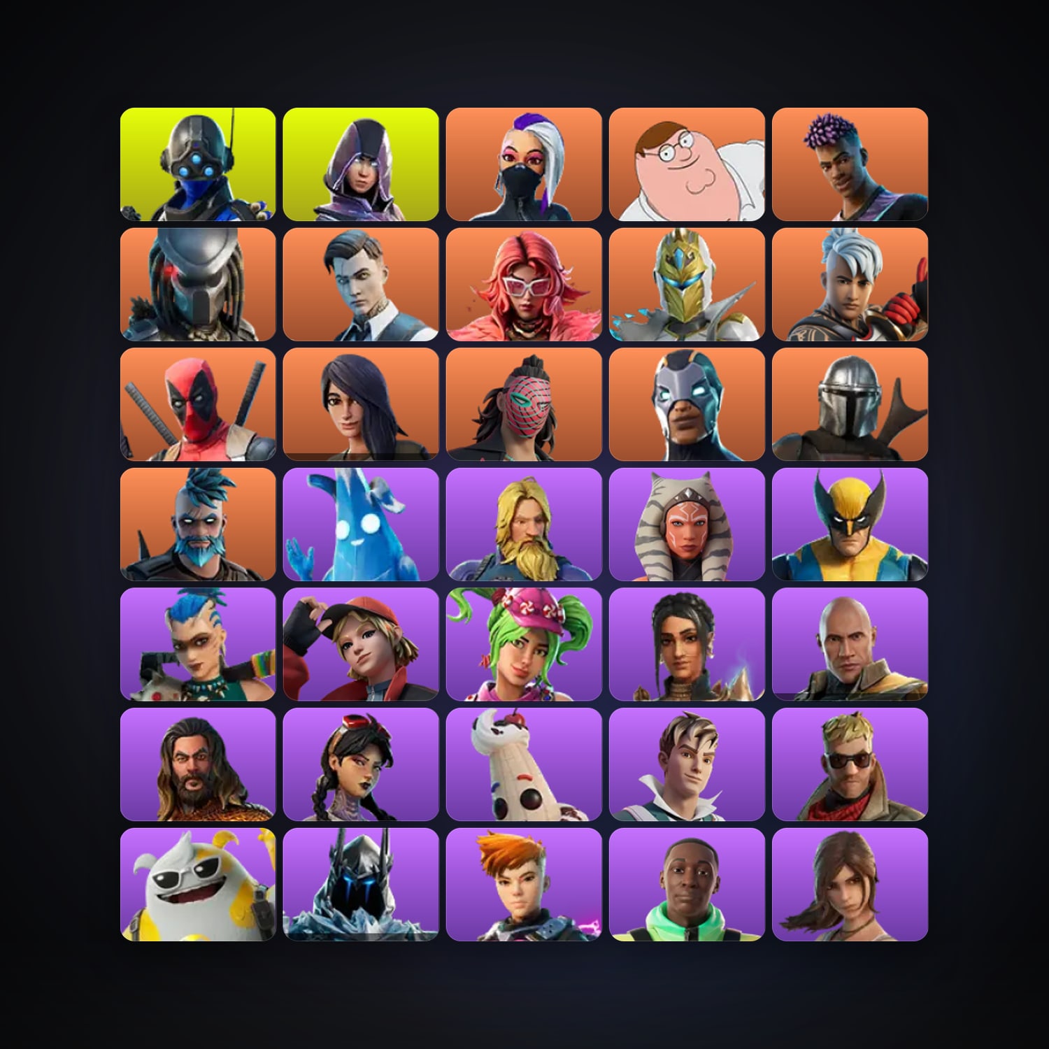 Catalyst — Peter Griffin — 98 skins — 550 V-Bucks — lvl 1454 — HabibiAccounts