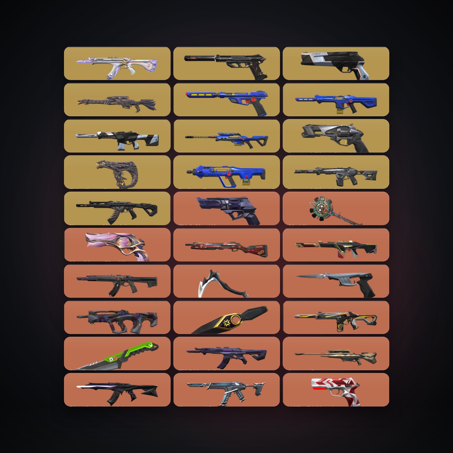 NA Silver 3 locker — 45 knives, 499 skins, lvl 410 — HabibiAccounts