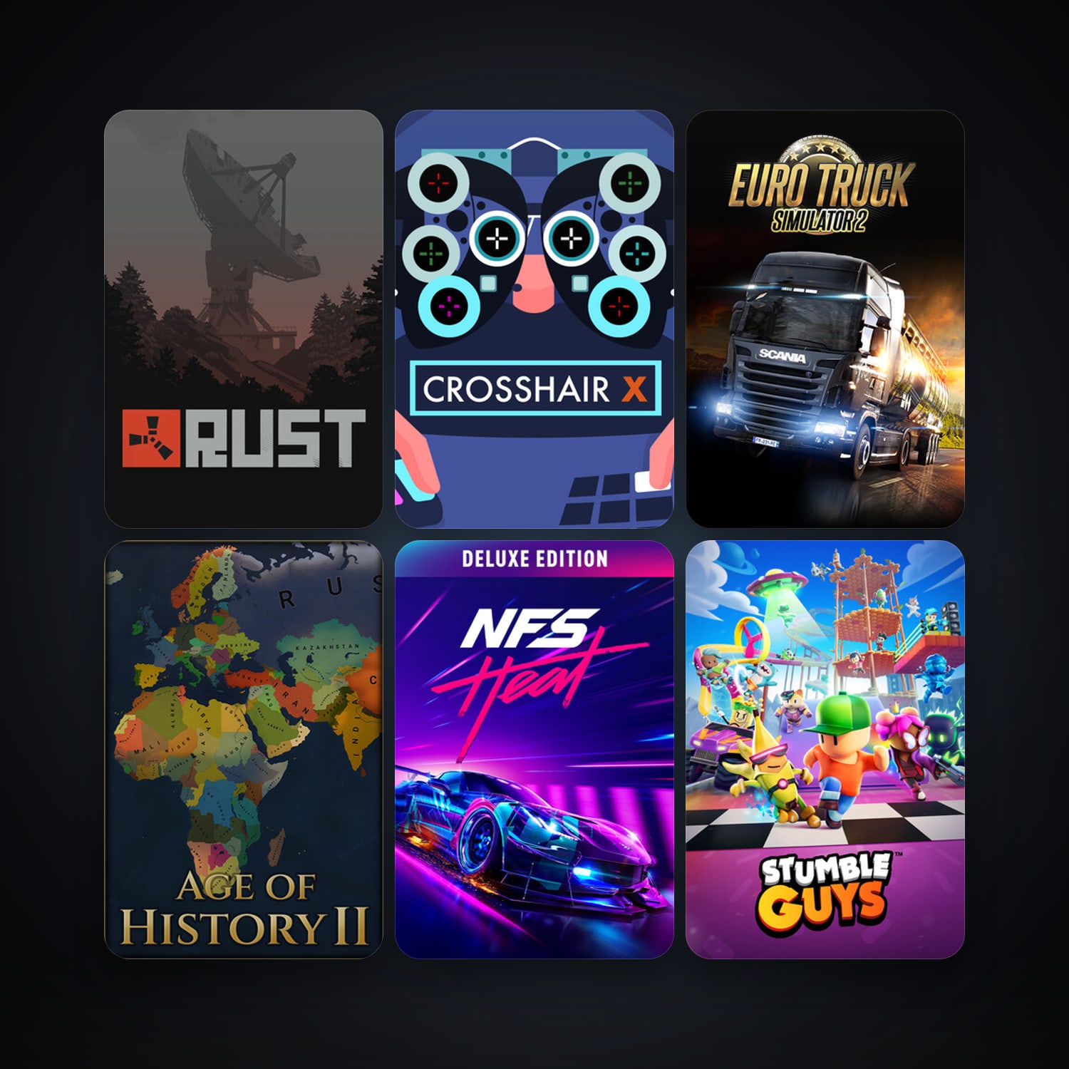 Free CS2 (No Prime) + Euro Truck Simulator 2, 53 games, clean — HabibiAccounts
