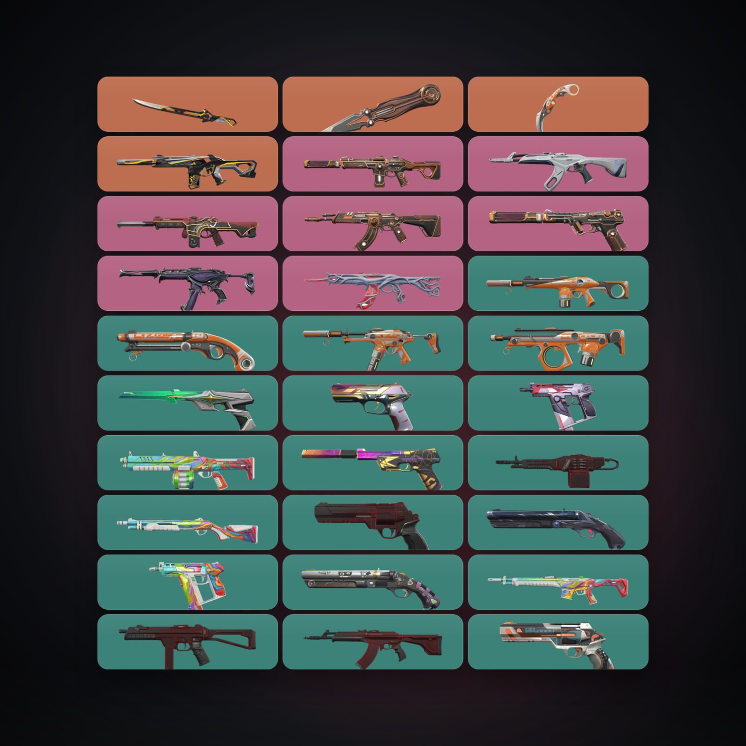 AP Plat 1 locker — 3 knives, 30 skins, lvl 196 — HabibiAccounts