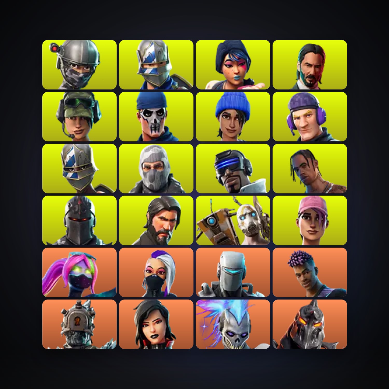 هالحساب فورتنايت Galaxia وCatalyst، اللوكر مليان 224 سكن، 600 فيبوكس، لفل 2796، 1K فوز — HabibiAccounts