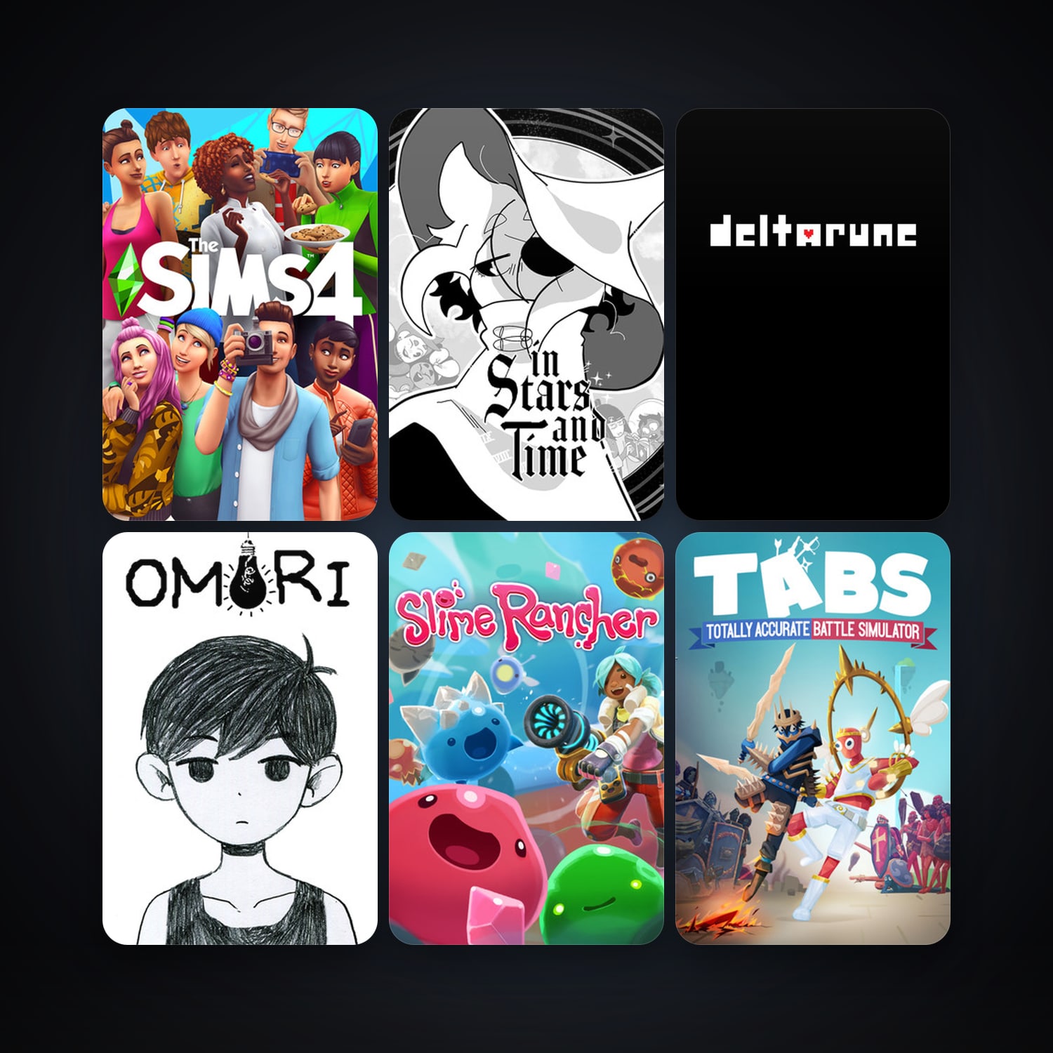 Undertale + Slime Rancher, 8 games, clean — HabibiAccounts