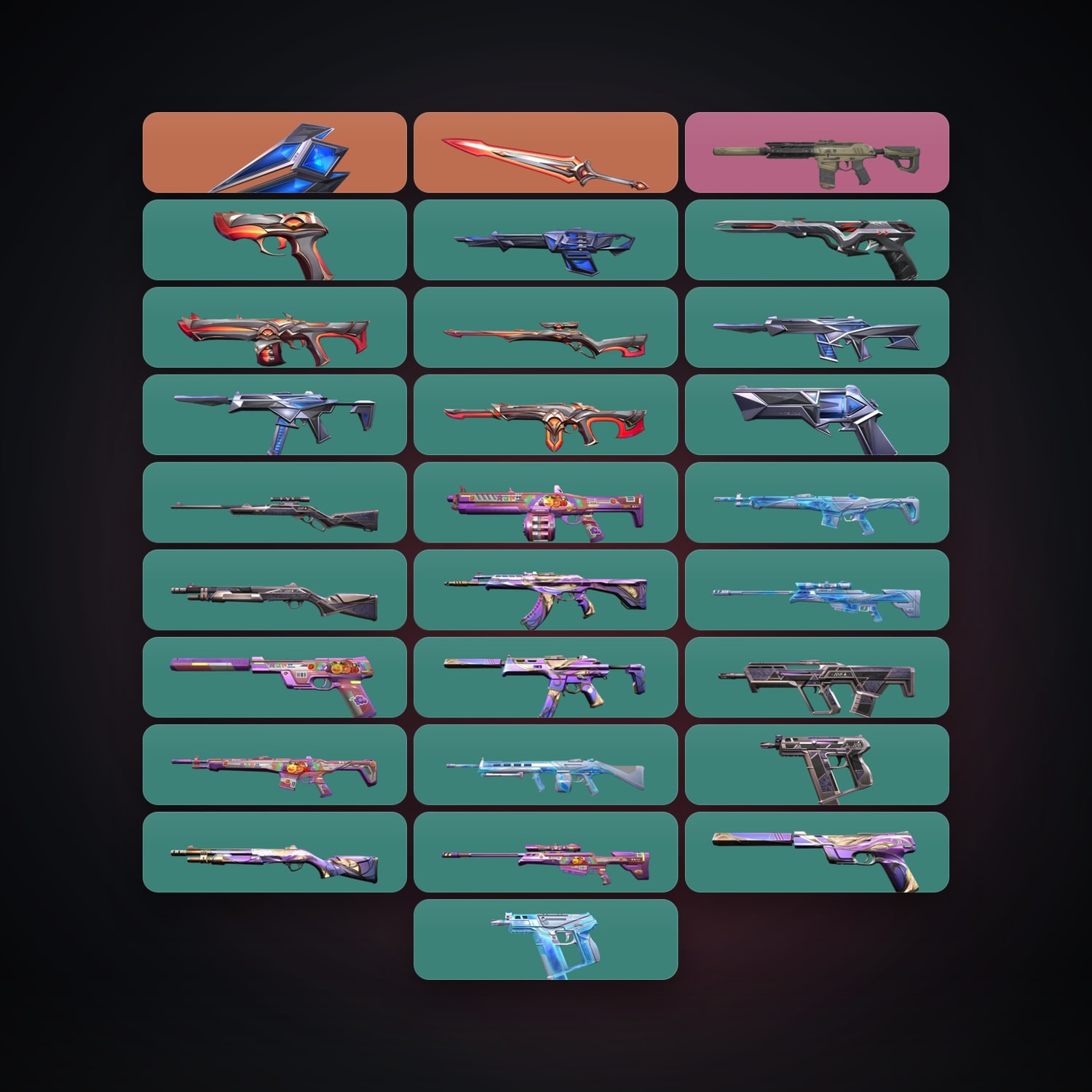 AP Gold 3 locker — 2 knives, 28 skins, lvl 102 — HabibiAccounts