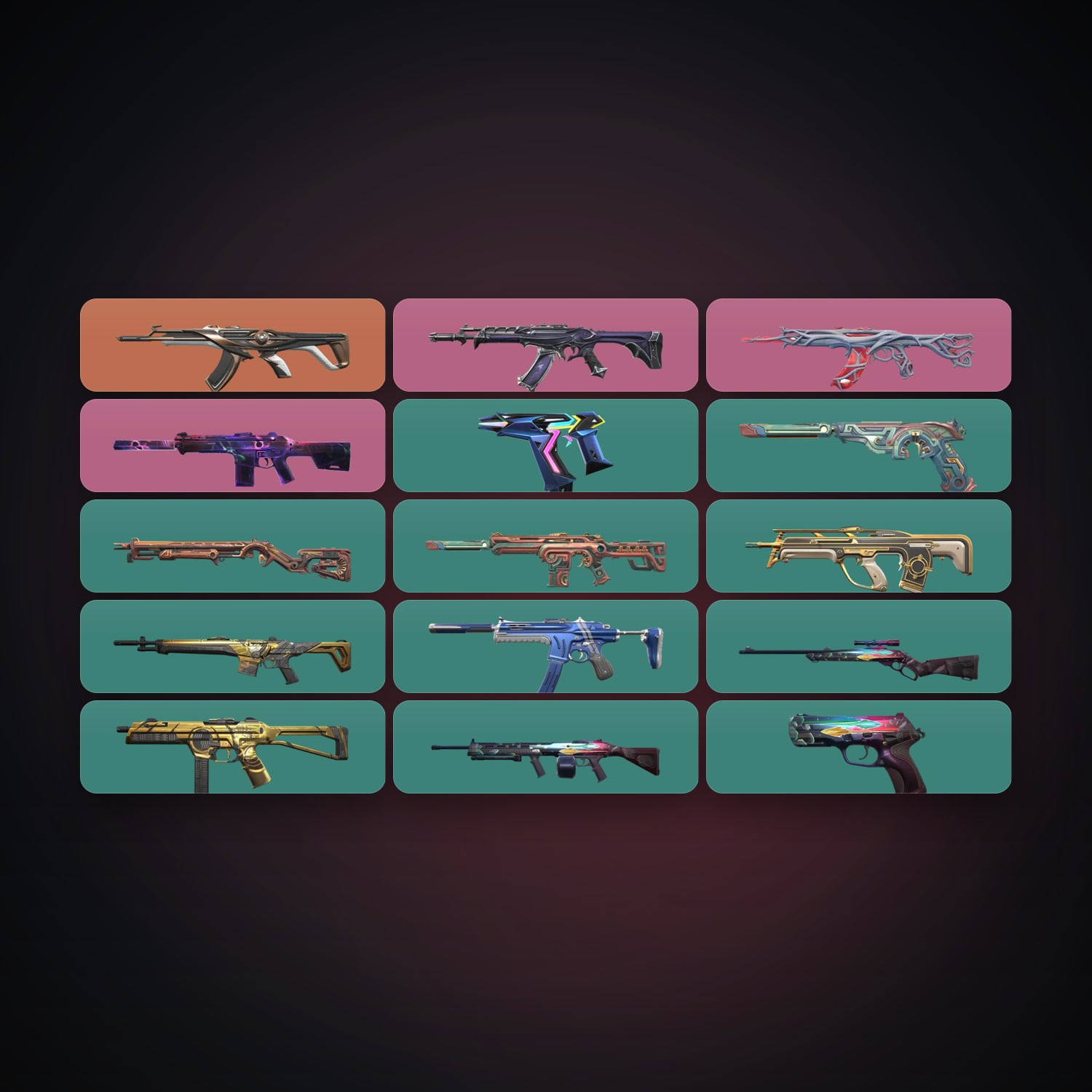NA Gold 3 locker — 15 skins, lvl 47 — HabibiAccounts