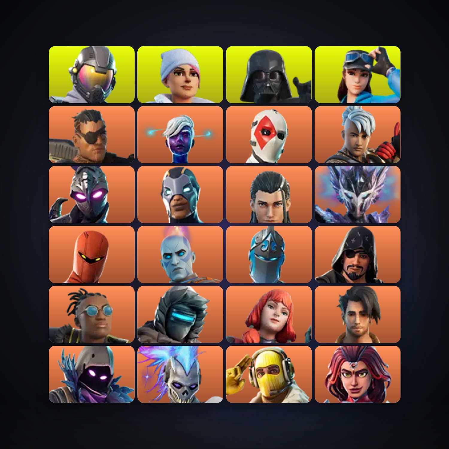 Fortnite locker — 163 skins — 2.6K V-Bucks — lvl 2360 — HabibiAccounts