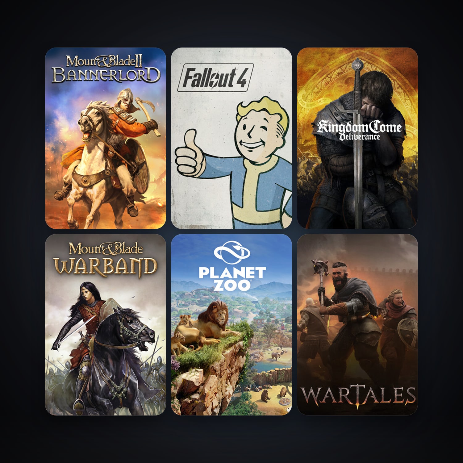 Mount & Blade: Warband + Mount & Blade II: Bannerlord, 140 games, Steam 12, clean — HabibiAccounts