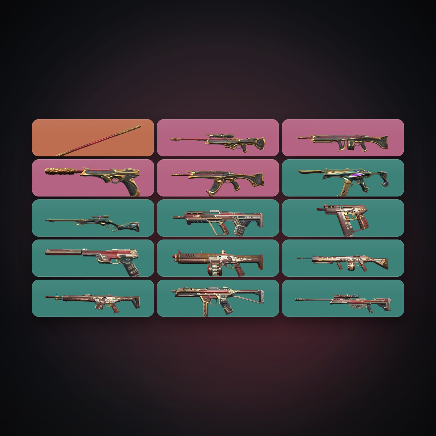 LA Gold 2 locker — 1 knives, 15 skins, lvl 37 — HabibiAccounts