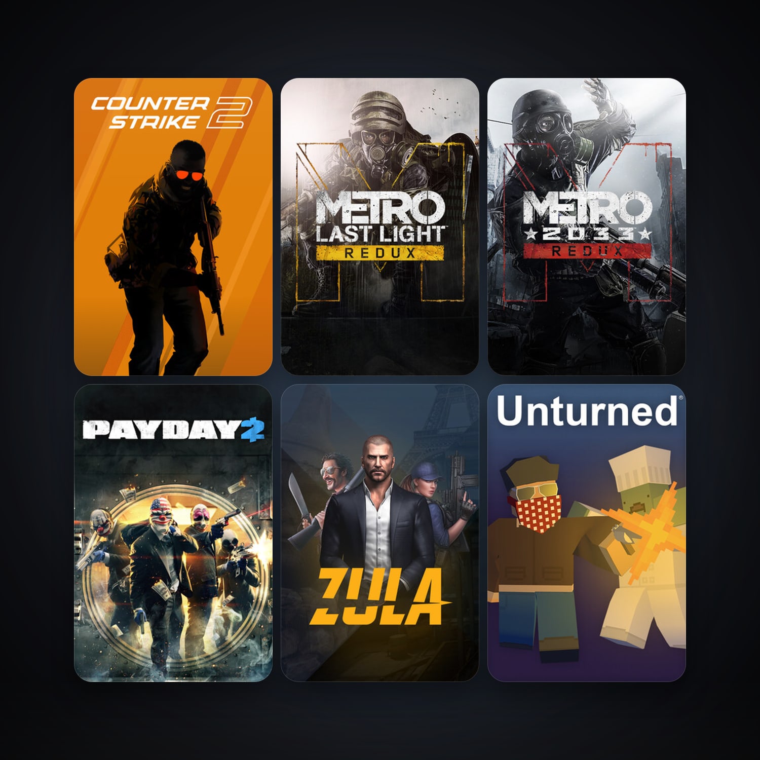 CS2 Prime + PAYDAY 2, 8 games, clean — HabibiAccounts
