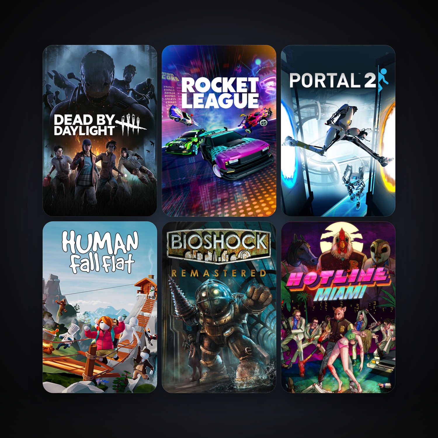 Portal 2 + Hotline Miami, 28 games, clean — HabibiAccounts
