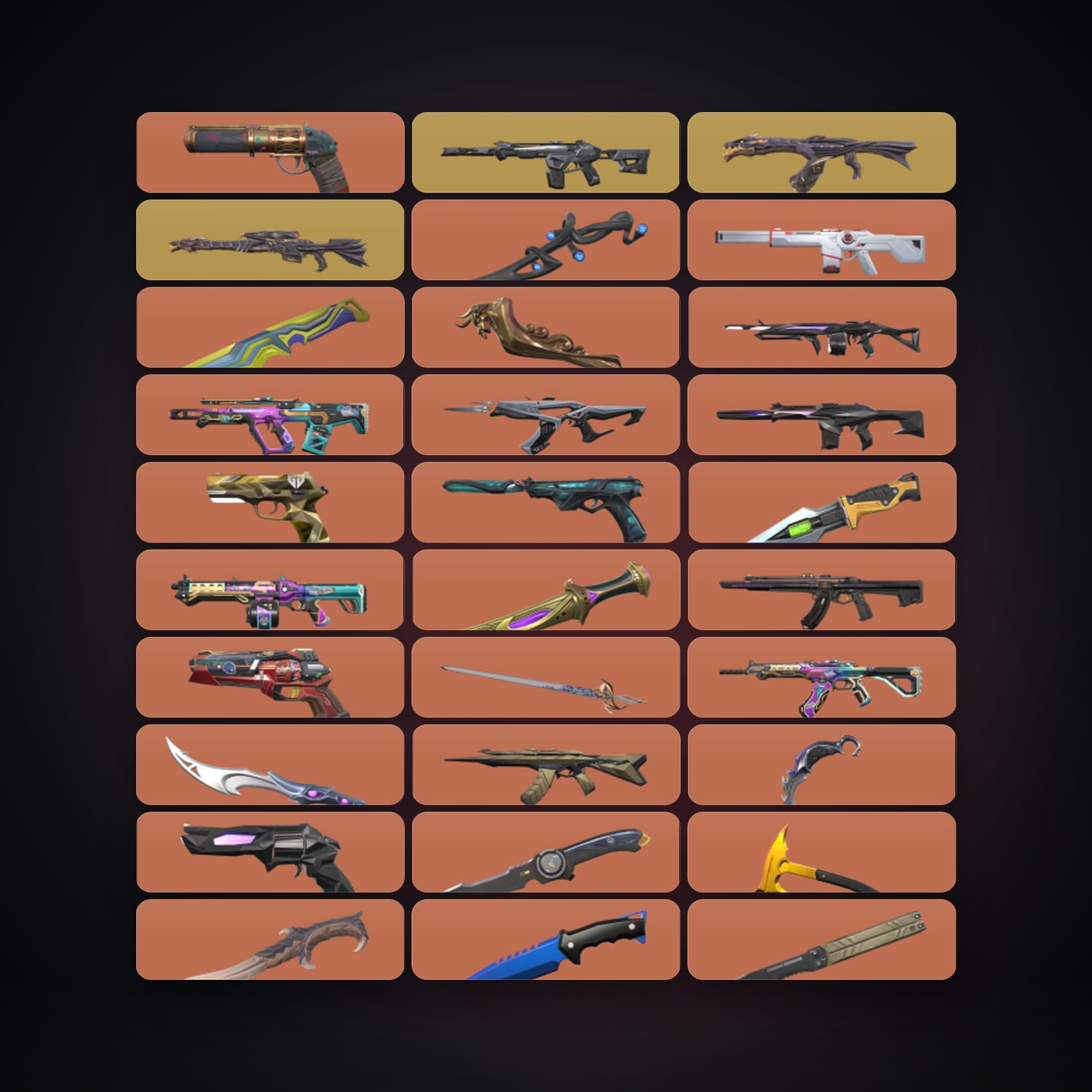 NA Ascendant 2 locker — 29 knives, 344 skins, lvl 458 — HabibiAccounts