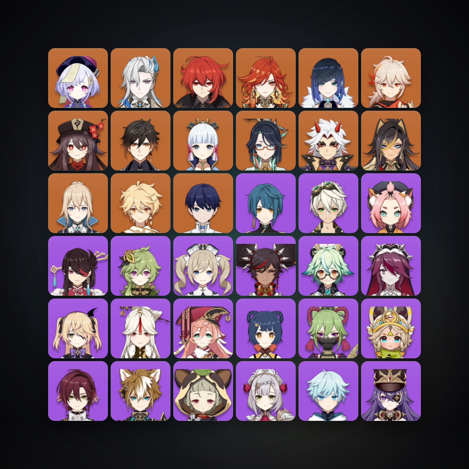 Genshin Impact | AR 57 | 56 Chars | 13× 5★ — Genshin / miHoYo Account — HabibiAccounts