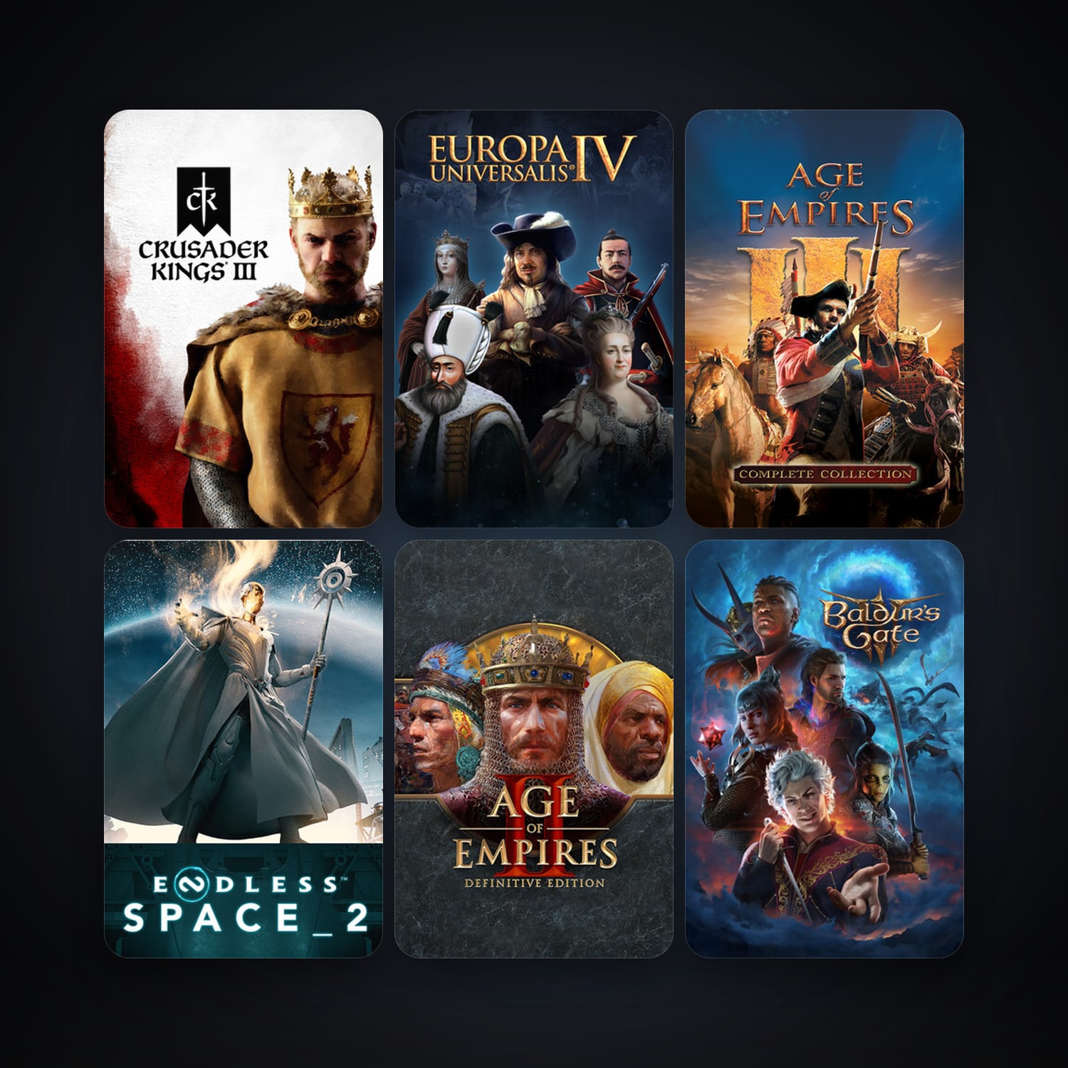 Age of Empires III + Europa Universalis IV, 145 games, Steam 11, clean — HabibiAccounts