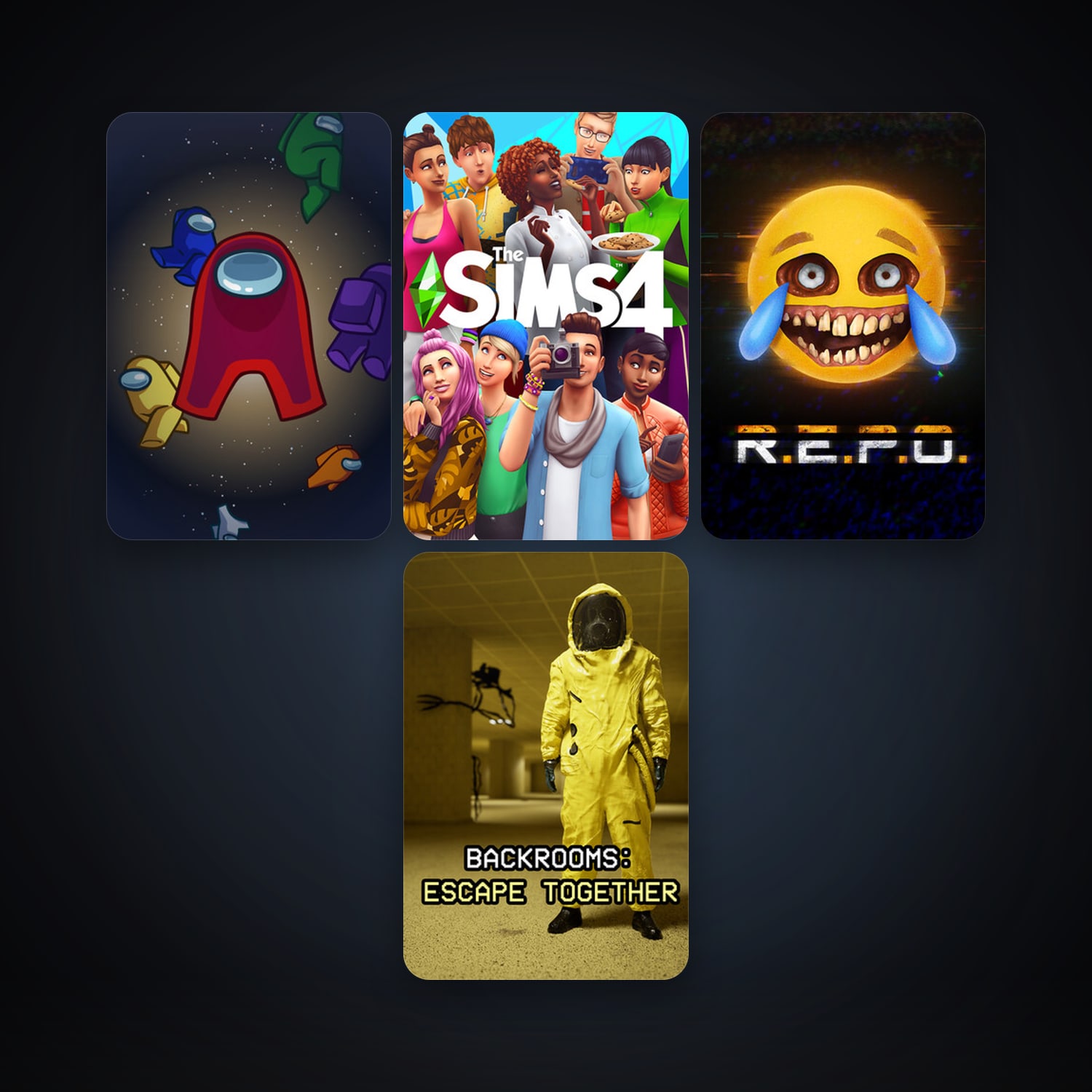 Among Us + The Sims 4, 24 games, clean — HabibiAccounts