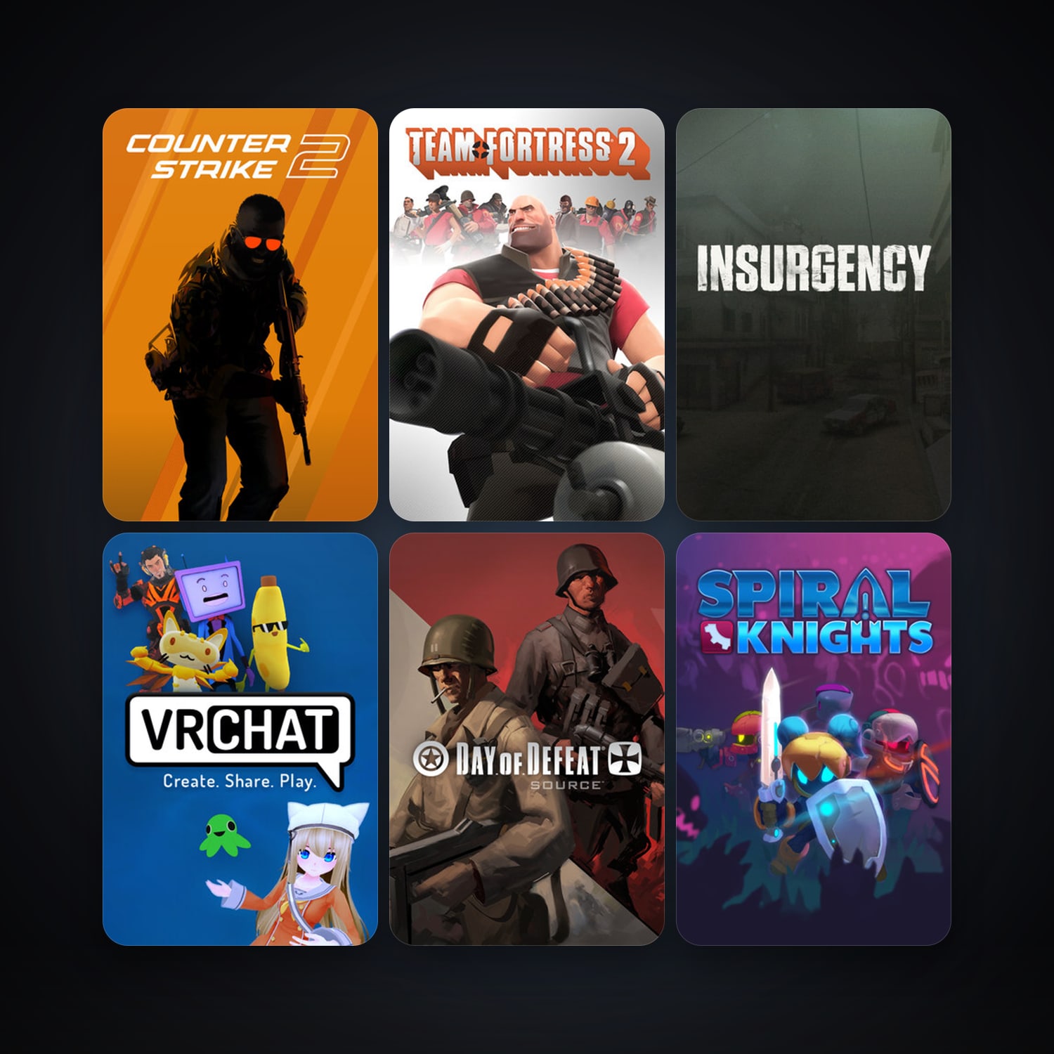 Day of Defeat: Source + Team Fortress 2, 23 games, clean — HabibiAccounts