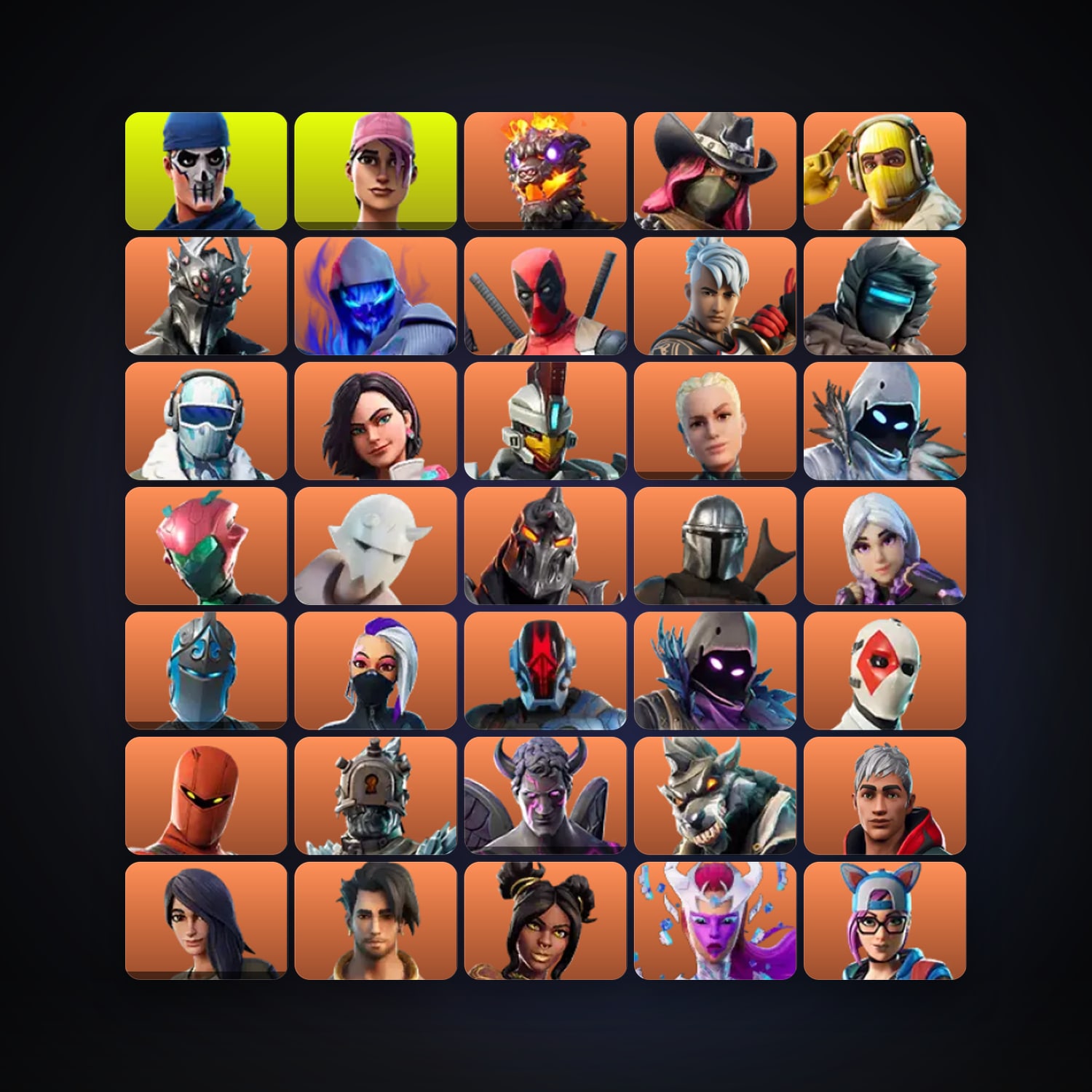 Fortnite locker — 167 skins — 1.5K V-Bucks — lvl 1362 — HabibiAccounts