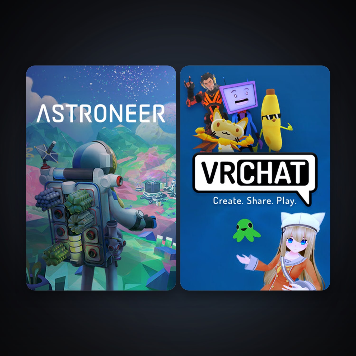 ASTRONEER + VRChat, 4 games, clean — HabibiAccounts