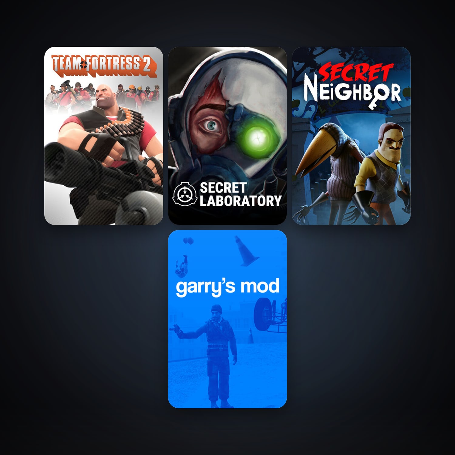 Team Fortress 2 + Garry's Mod, 7 games, clean — HabibiAccounts