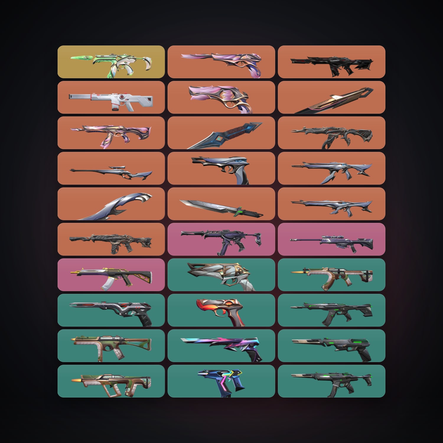 AP Gold 1 locker — 4 knives, 50 skins, lvl 223 — HabibiAccounts