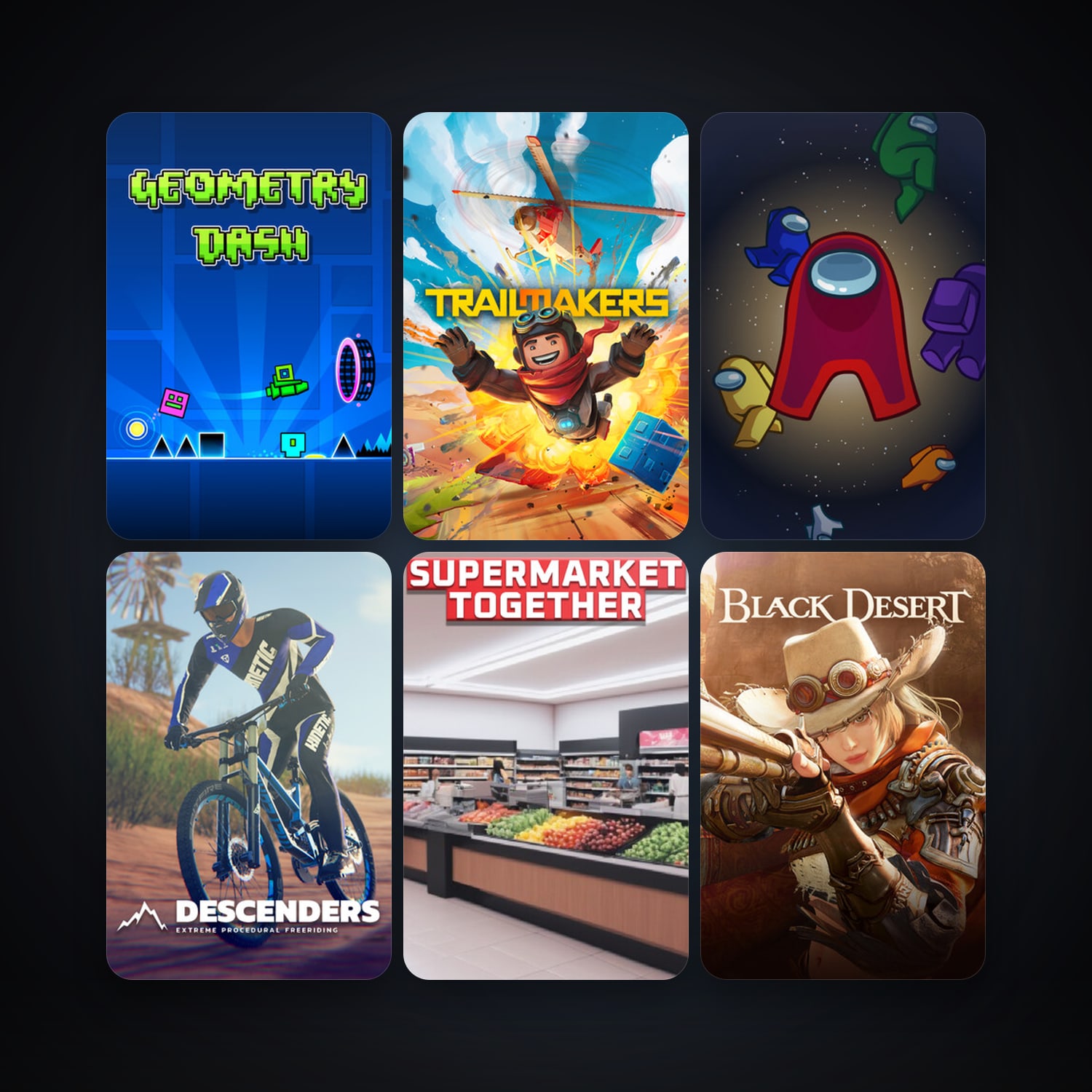 Geometry Dash + Black Desert Online, 19 games, clean — HabibiAccounts
